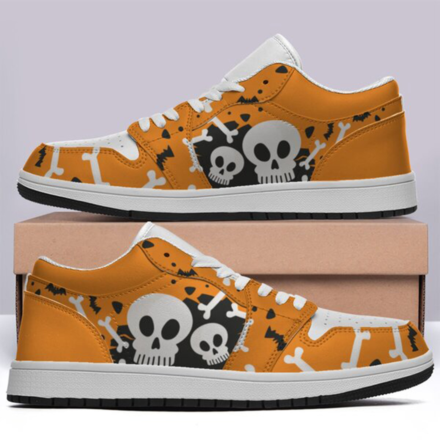 Jordan 1 Low-25-yy-skull-13, Jordan 1 Retro Low Sneakers, Personalized Gothic Shoes, Skull Design, Unisex Non Slip Walking Sneakers, Lightweight Breathable Running Shoes, Casual Sports Shoes, Unique Holidays Gifts