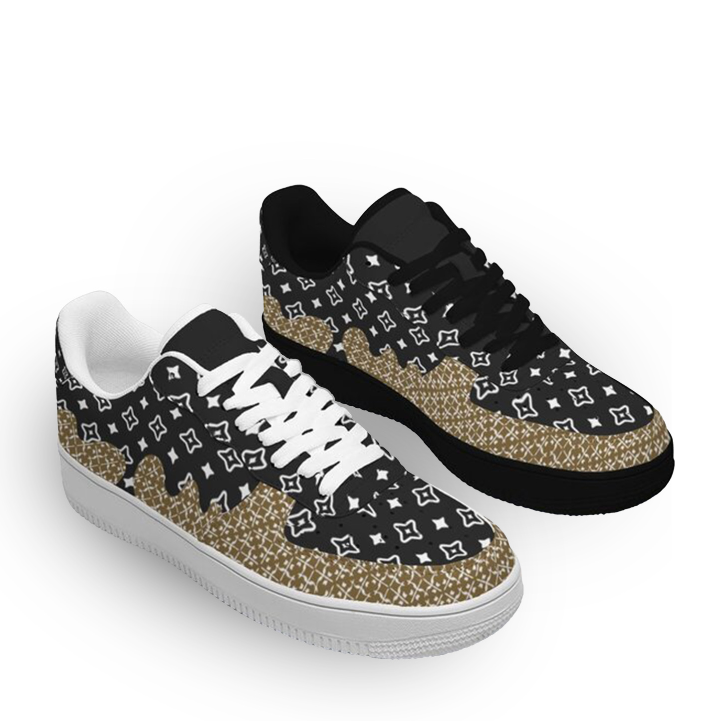 Air Force 1-25-yy-Quiet Luxe-4, Personalized Light Luxury Vintage Sneakers, Breathable Running Shoes, Printed Luxury-inspired Design, Anti-Slip Athletic Shoes, Lightweight Walking Sneakers