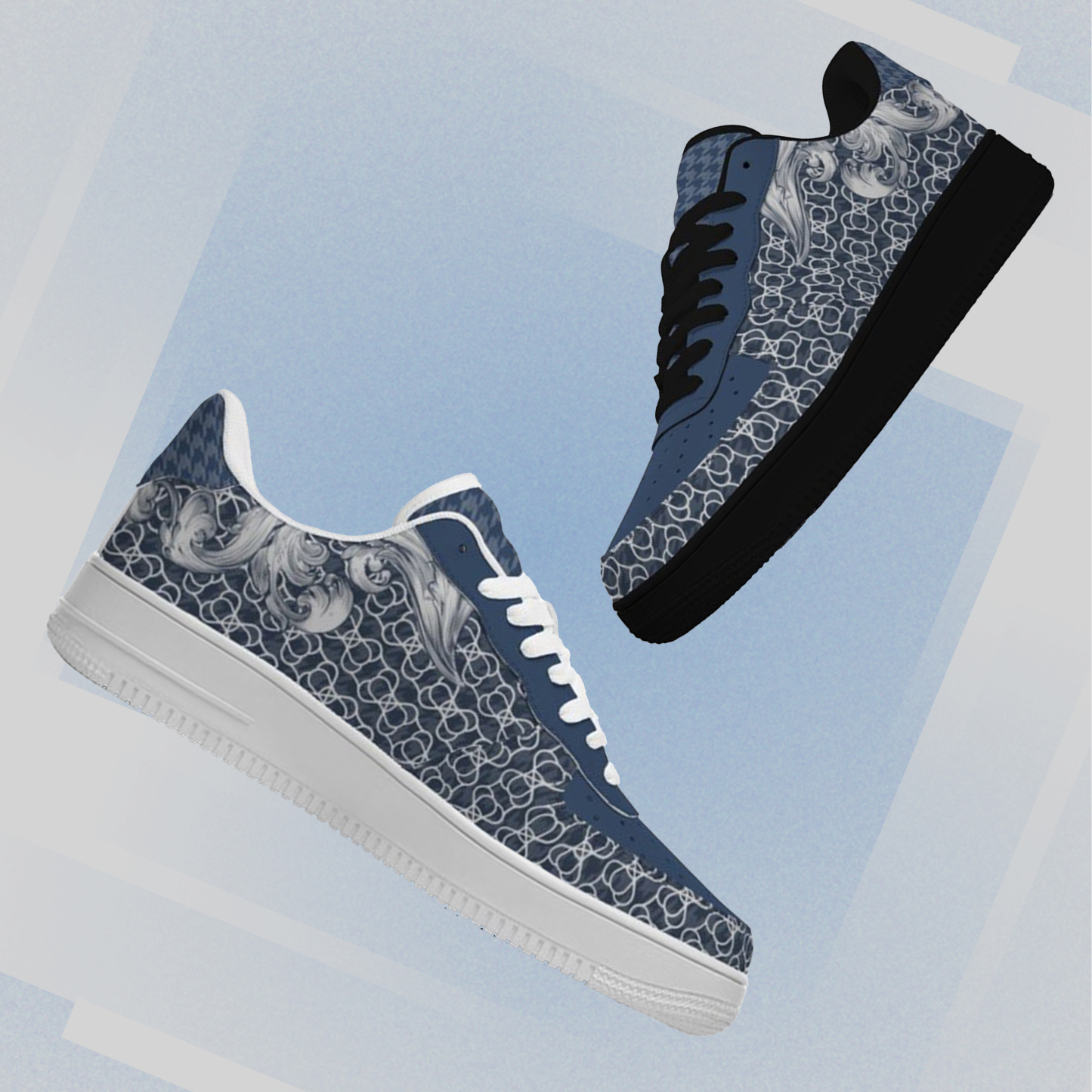 Personalized Light Luxury Vintage Sneakers, Breathable Running Shoes, Printed Luxury-inspired Design, Anti-Slip Athletic Shoes, Lightweight Walking Sneakers