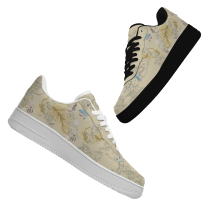 Air Force 1-25-cy-Quiet Luxe-6, Personalized Light Luxury Vintage Sneakers, Breathable Running Shoes, Printed Luxury-inspired Design, Anti-Slip Athletic Shoes, Lightweight Walking Sneakers