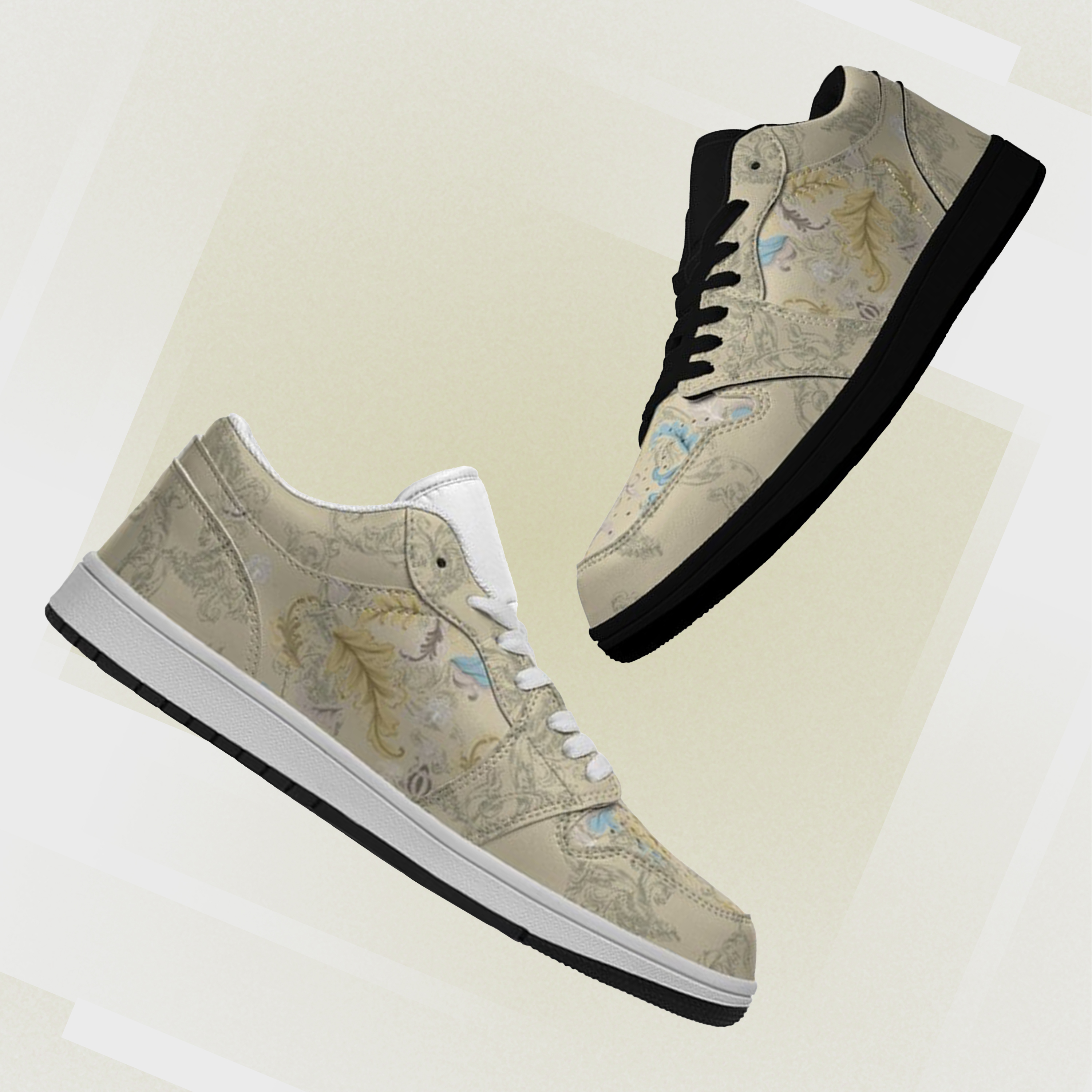 Jordan 1 Retro Low Sneakers, Personalized Light Luxury Vintage Sneakers, Breathable Running Shoes, Printed Luxury-inspired Design, Anti-Slip Athletic Shoes, Lightweight Walking Sneakers