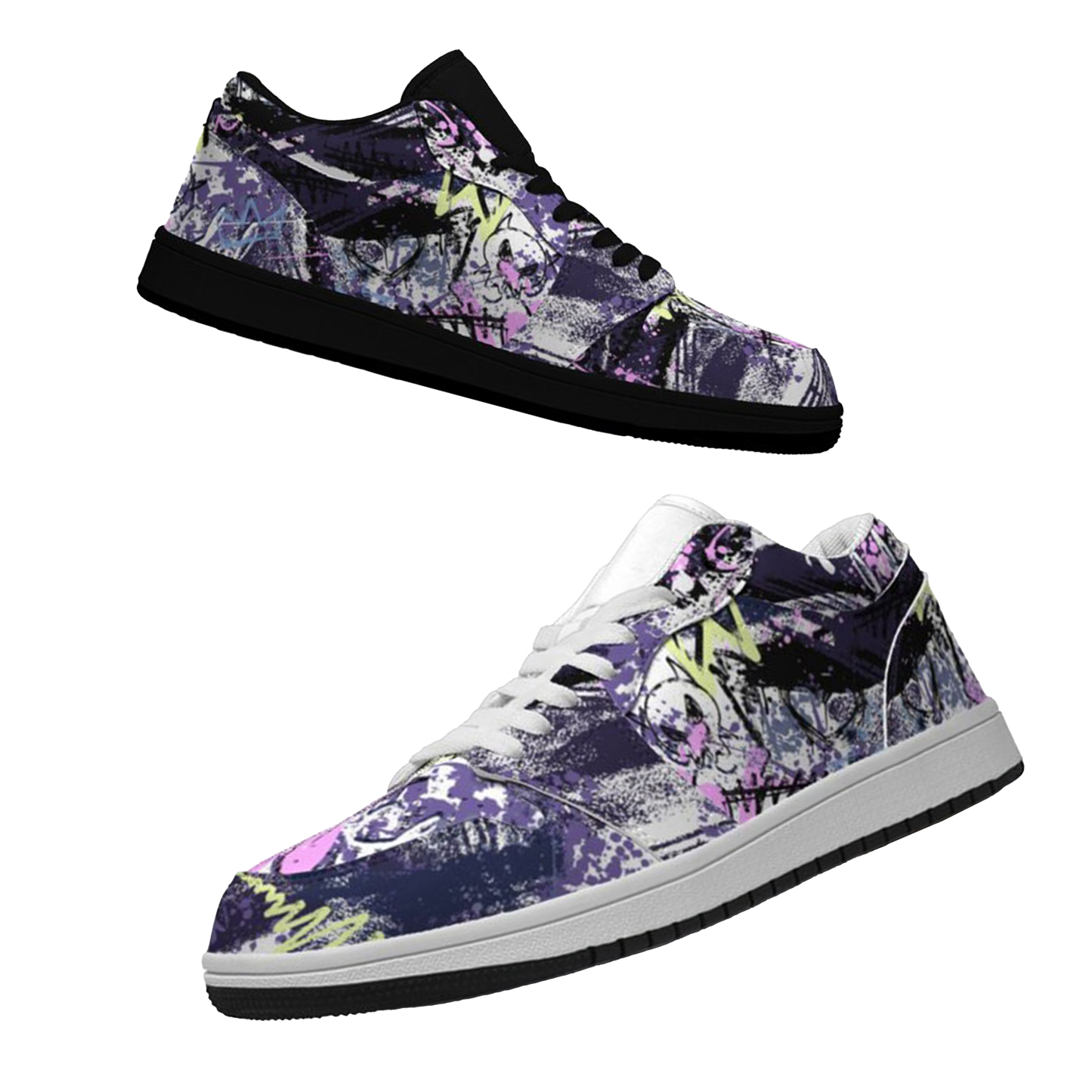 Jordan 1-25-cy-Quiet Luxe-7, Jordan 1 Retro Low Sneakers, Personalized Light Luxury Vintage Sneakers, Custom Printed Design, Light Breathable, Casual Walking Shoes, Fashion Sneakers