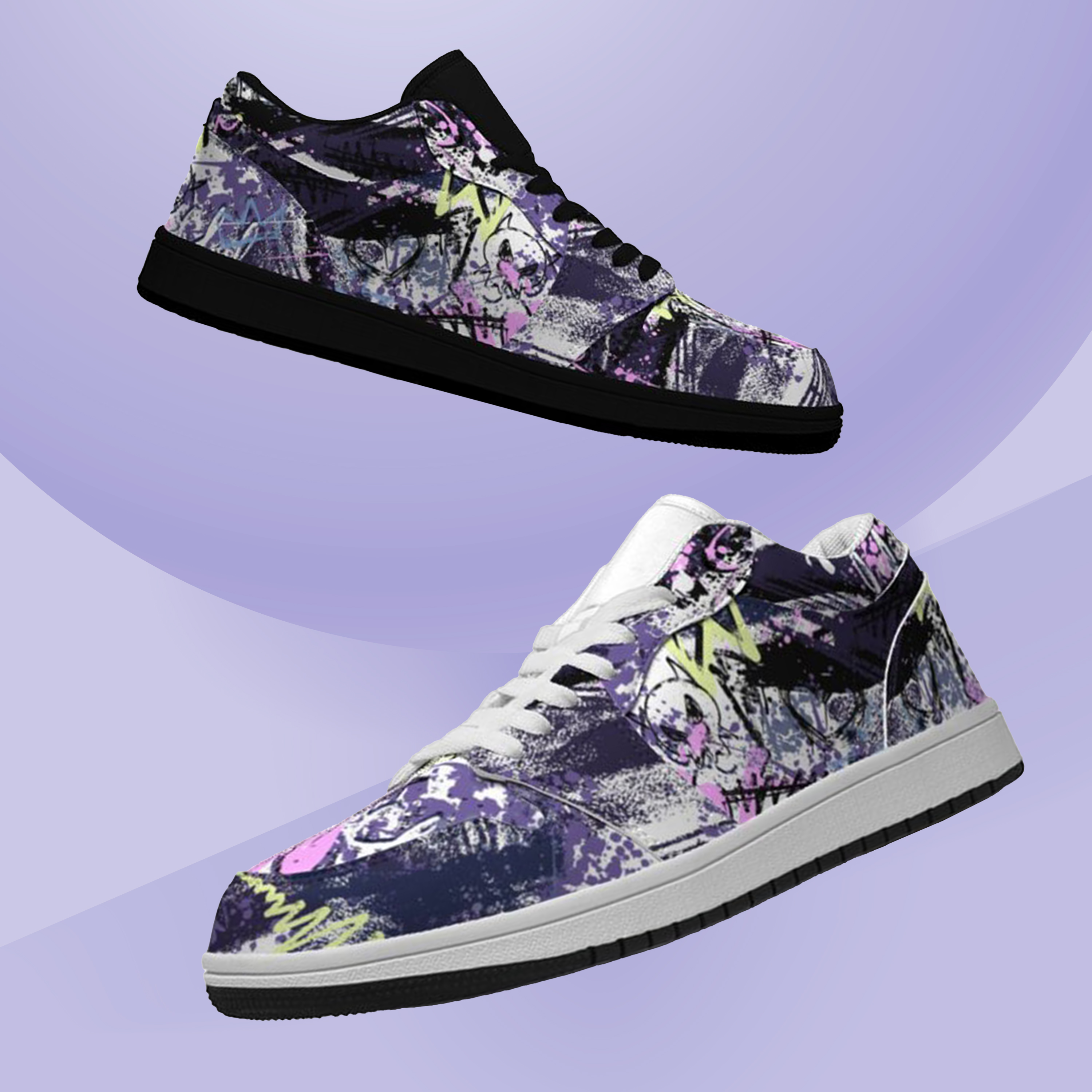Jordan 1-25-cy-Quiet Luxe-7, Jordan 1 Retro Low Sneakers, Personalized Light Luxury Vintage Sneakers, Custom Printed Design, Light Breathable, Casual Walking Shoes, Fashion Sneakers