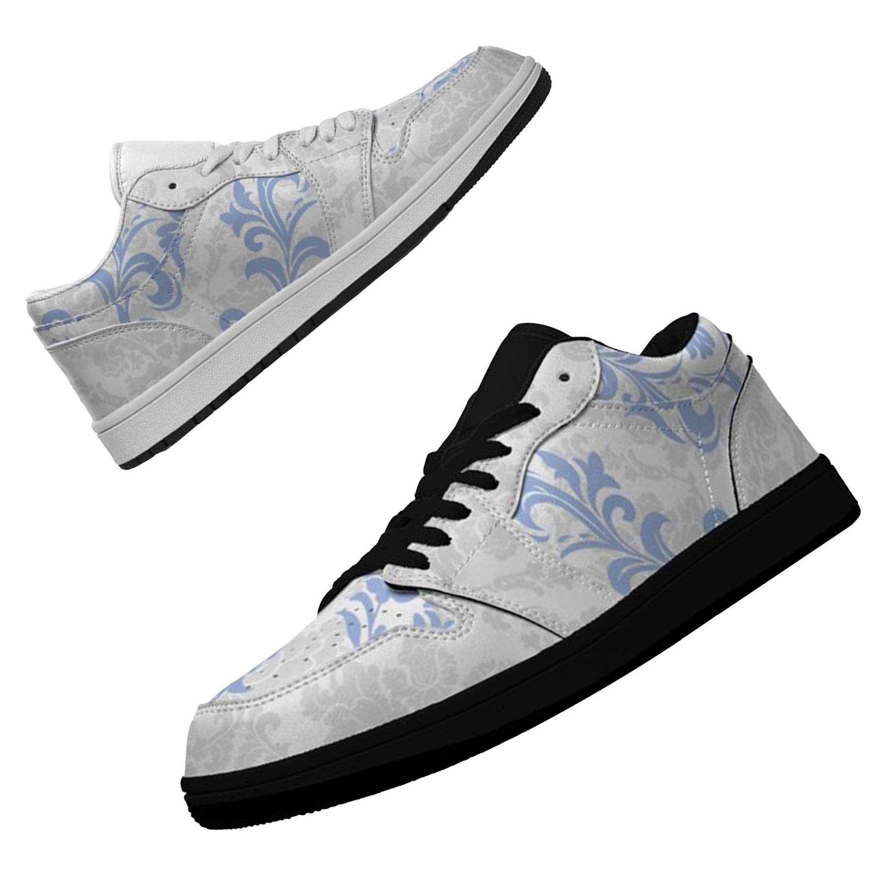 Jordan 1-25-yy-Quiet Luxe-7, Personalized Light Luxury Vintage Sneakers, Custom Printed Design, Light Breathable, Casual Walking Shoes, Fashion Sneakers