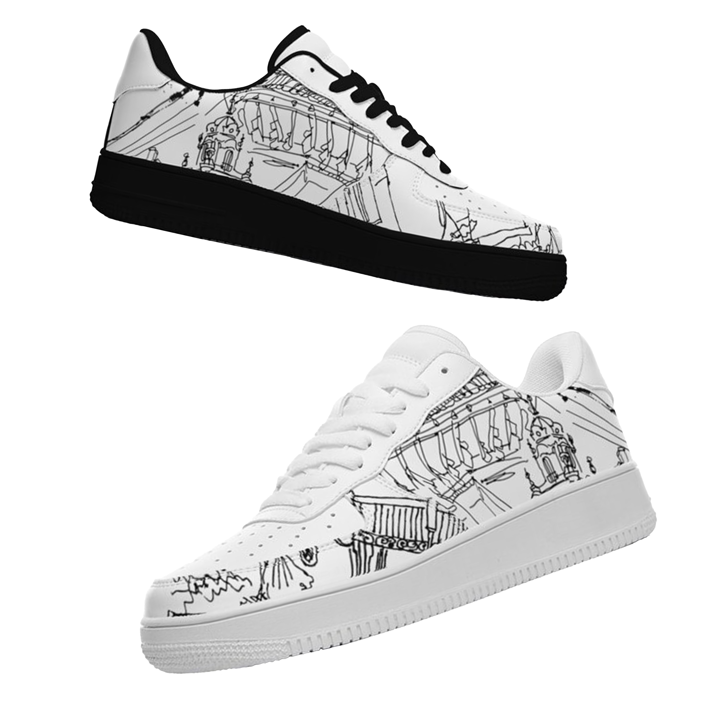 Air Force 1-25-cy-Quiet Luxe-9, Personalized Light Luxury Vintage Sneakers, Custom Printed Design, Light Breathable, Casual Walking Shoes, Fashion Sneakers