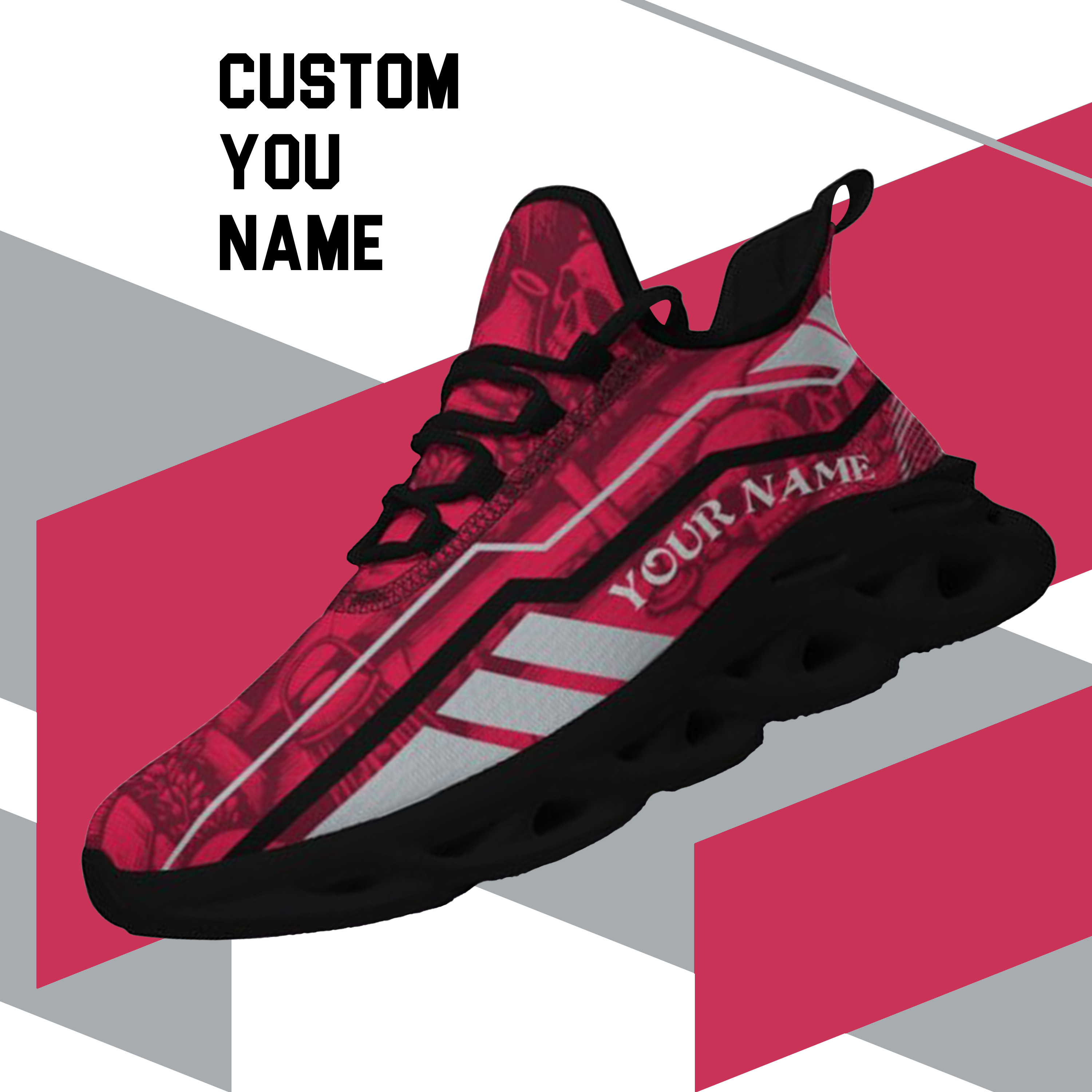 Max Sowl-25-yy-Columbus-3-1, Personalized Ohio State Buckeyes Custom Max Sowl Shoes, Patriotic Running Sneakers, Custom Comfortable Walking Shoes