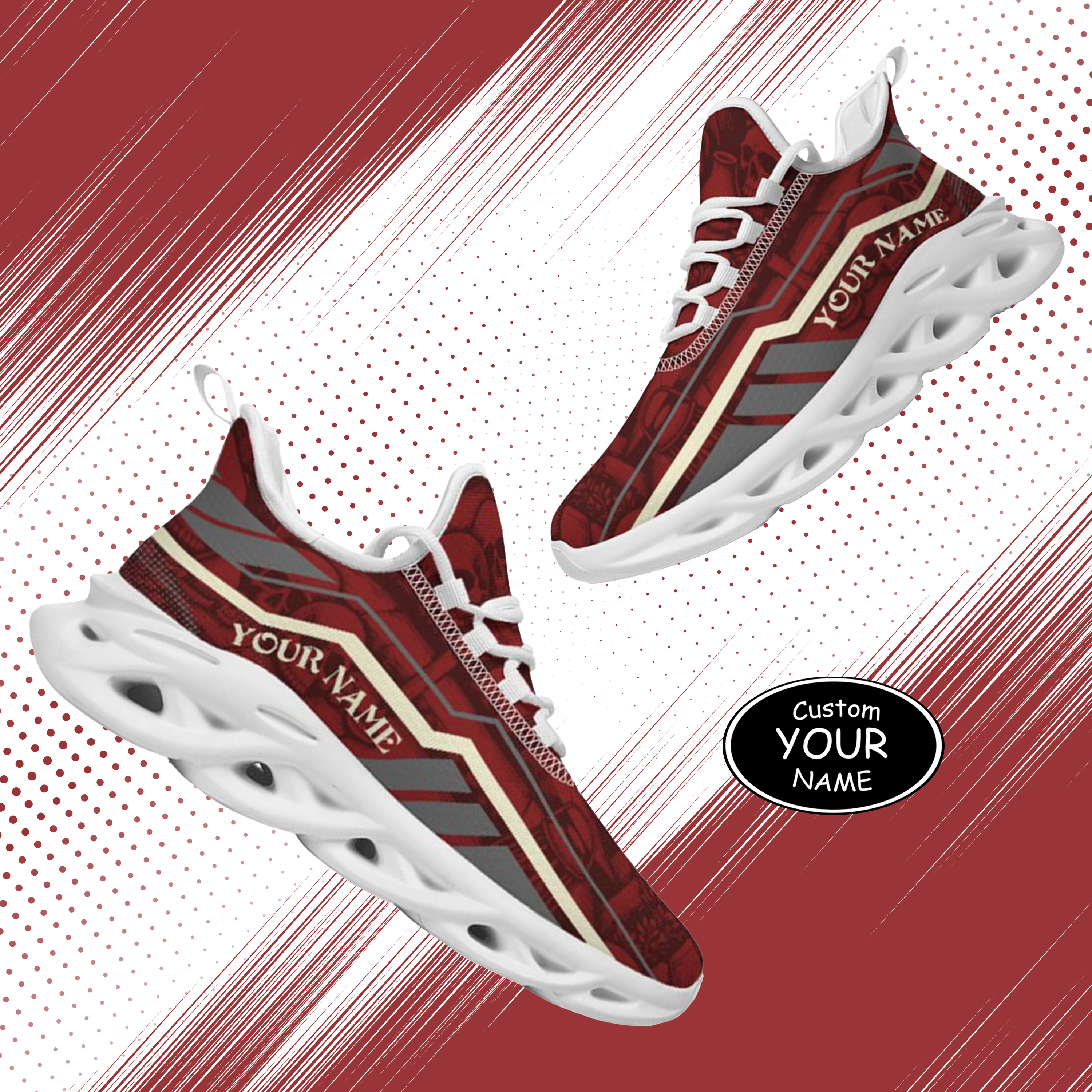 Personalized Oklahoma Sooners Custom Max Sowl Shoes, Patriotic Running Sneakers, Custom Comfortable Walking Shoes