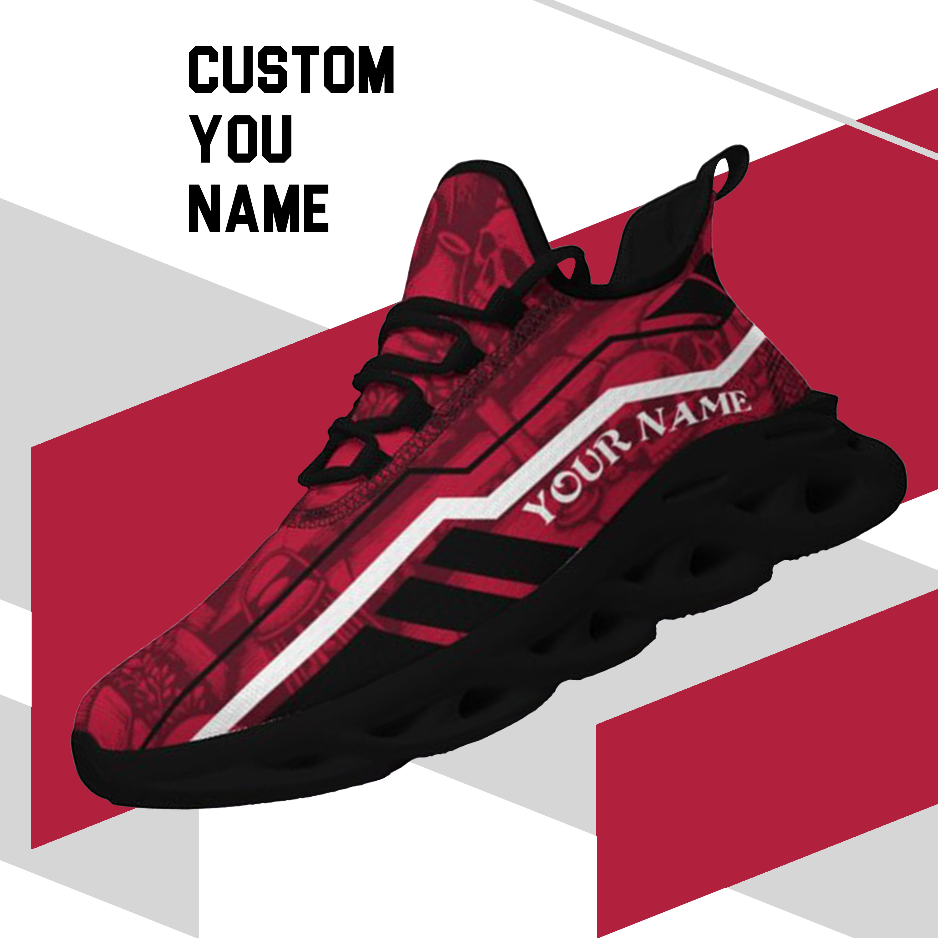 Max Sowl-25-yy-Athens-8-1, Personalized Georgia Bulldogs Custom Max Sowl Shoes, Patriotic Running Sneakers, Custom Comfortable Walking Shoes