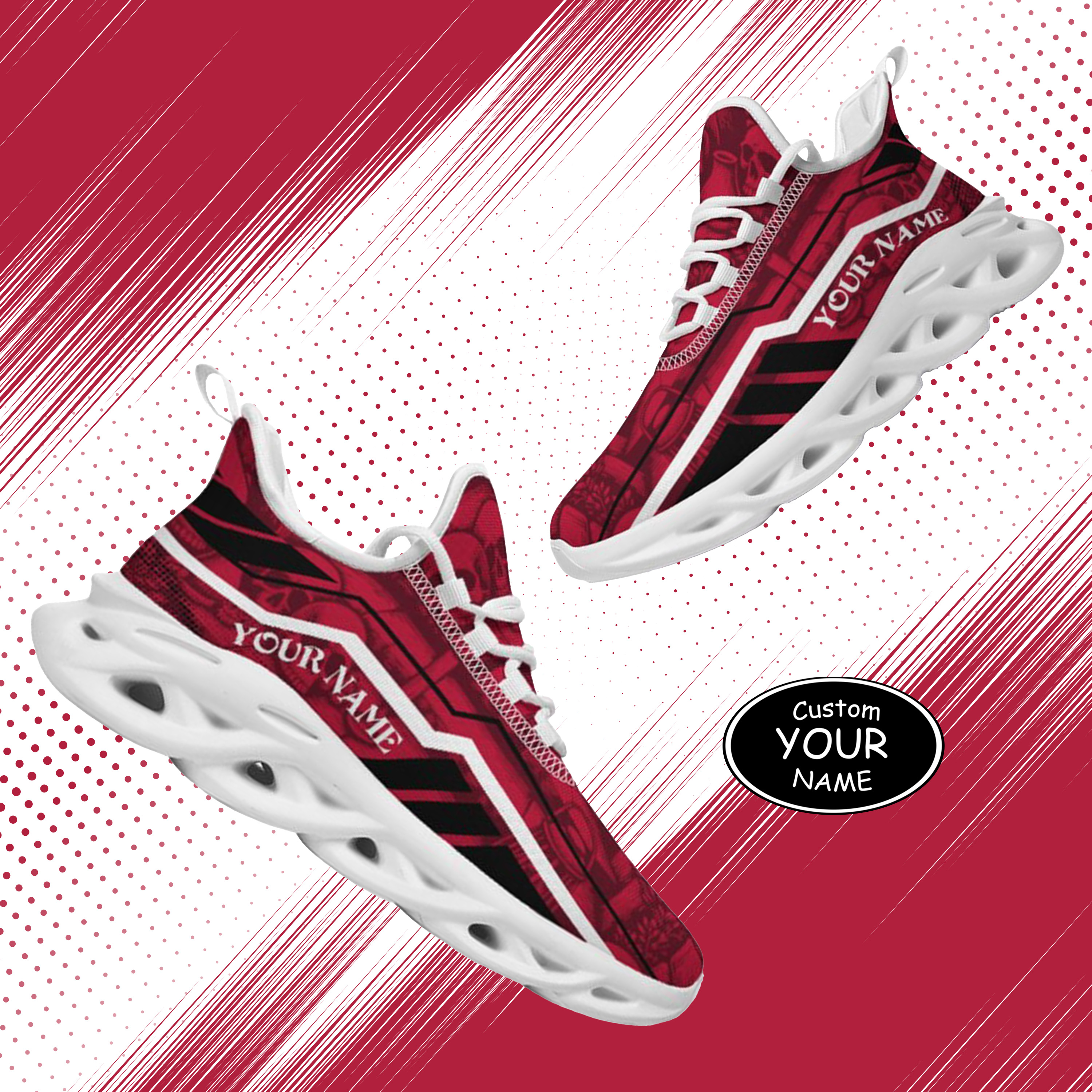 Personalized Georgia Bulldogs Custom Max Sowl Shoes, Patriotic Running Sneakers, Custom Comfortable Walking Shoes