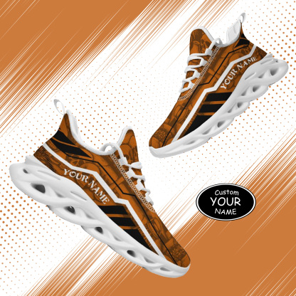 Personalized Texas Longhorns Custom Max Sowl Shoes, Patriotic Running Sneakers, Custom Comfortable Walking Shoes