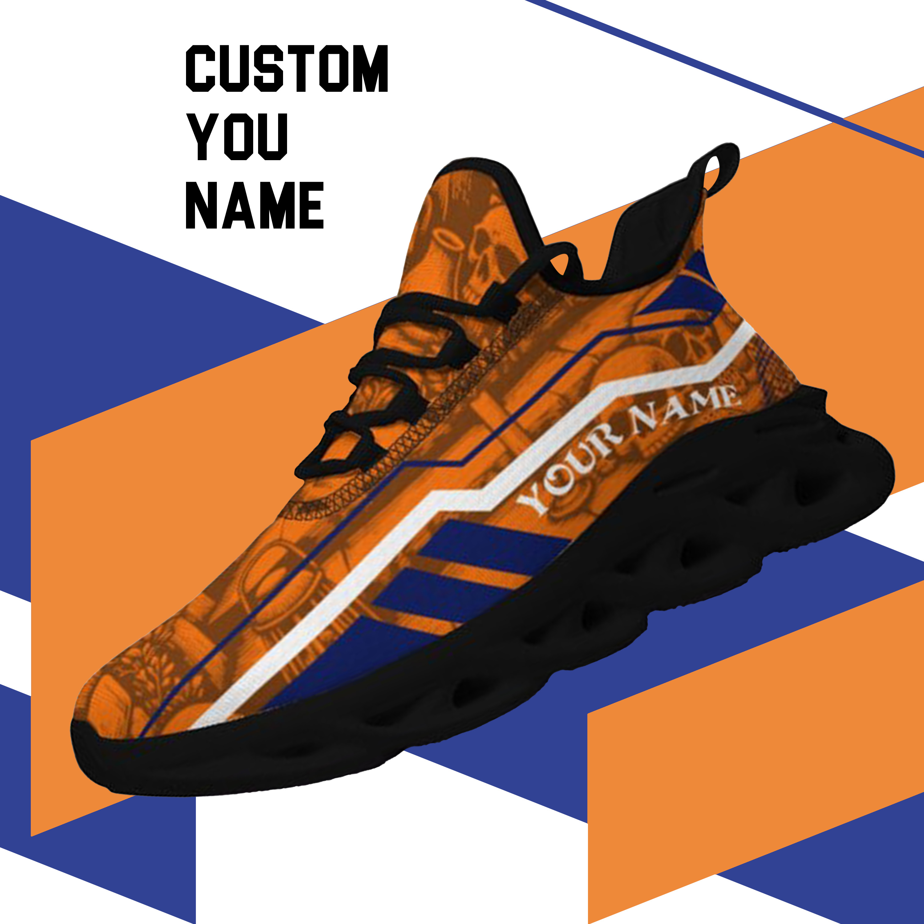 Max Sowl-25-yy-Syracuse-15-1, Personalized Syracuse Orange Custom Max Sowl Shoes, Patriotic Running Sneakers, Custom Comfortable Walking Shoes