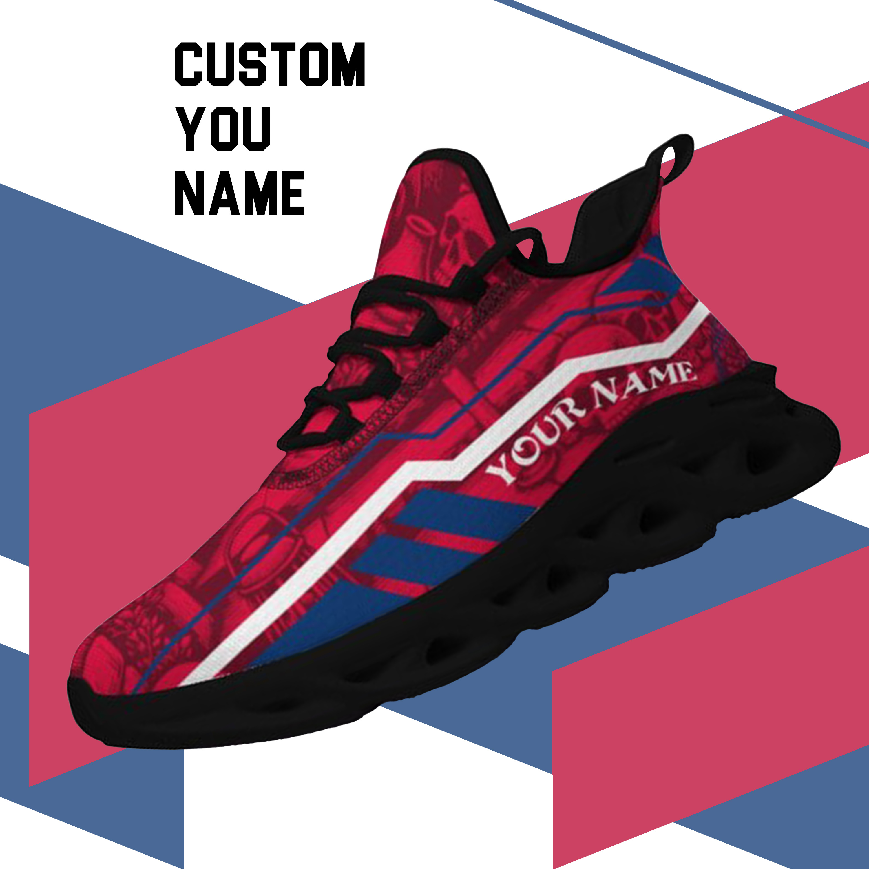 Max Sowl-25-yy-Fresno-18-1, Personalized Fresno State Bulldogs Custom Max Sowl Shoes, Patriotic Running Sneakers, Custom Comfortable Walking Shoes