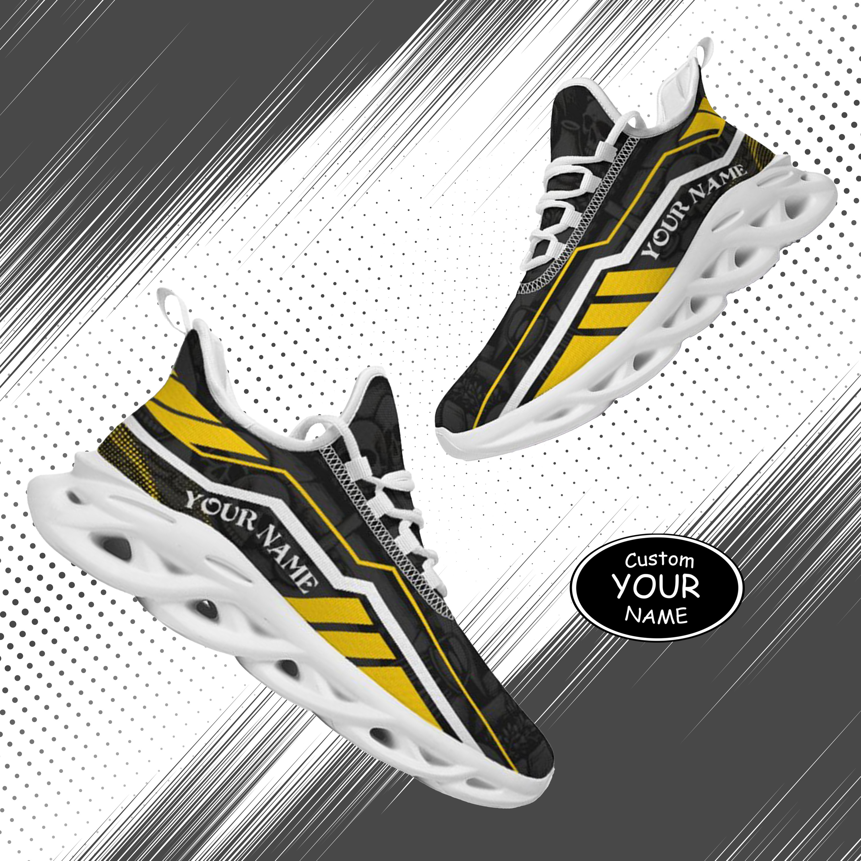 Personalized Iowa Hawkeyes Custom Max Sowl Shoes, Patriotic Running Sneakers, Custom Comfortable Walking Shoes