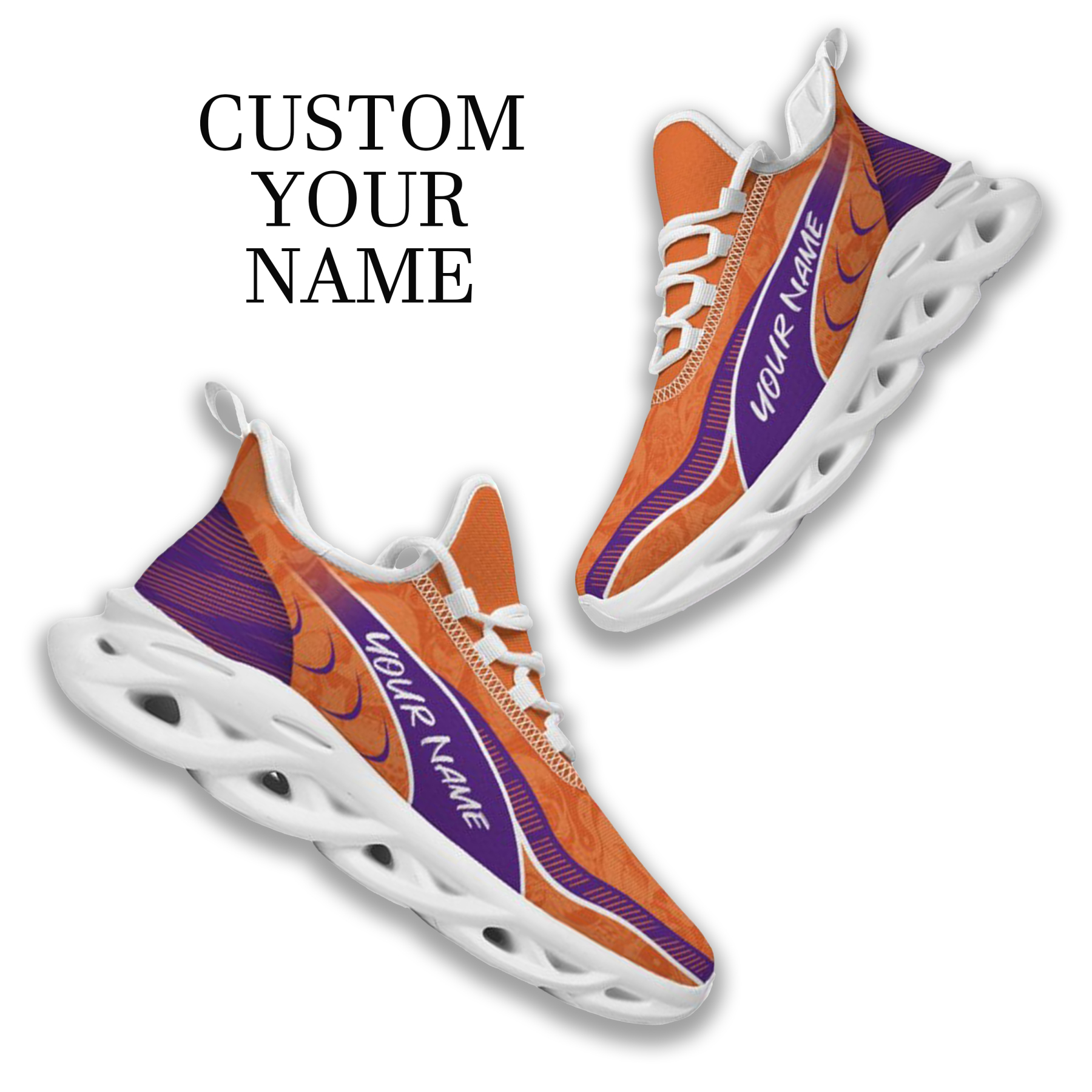 Max Sowl-25-cy-Clemson-1-2, Personalized Clemson Tigers Custom Max Sowl Shoes, Patriotic Running Sneakers, Custom Comfortable Walking Shoes