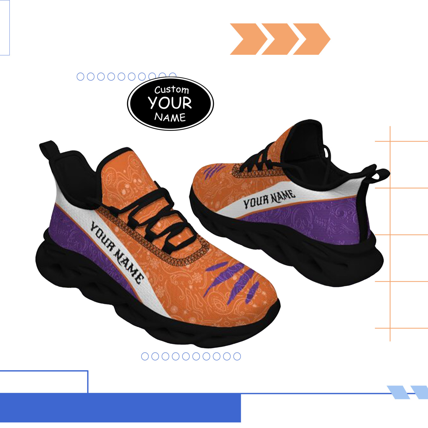 Max Sowl-25-yy-Clemson-1-2, Personalized Clemson Tigers Custom Max Sowl Shoes, Patriotic Running Sneakers, Custom Comfortable Walking Shoes