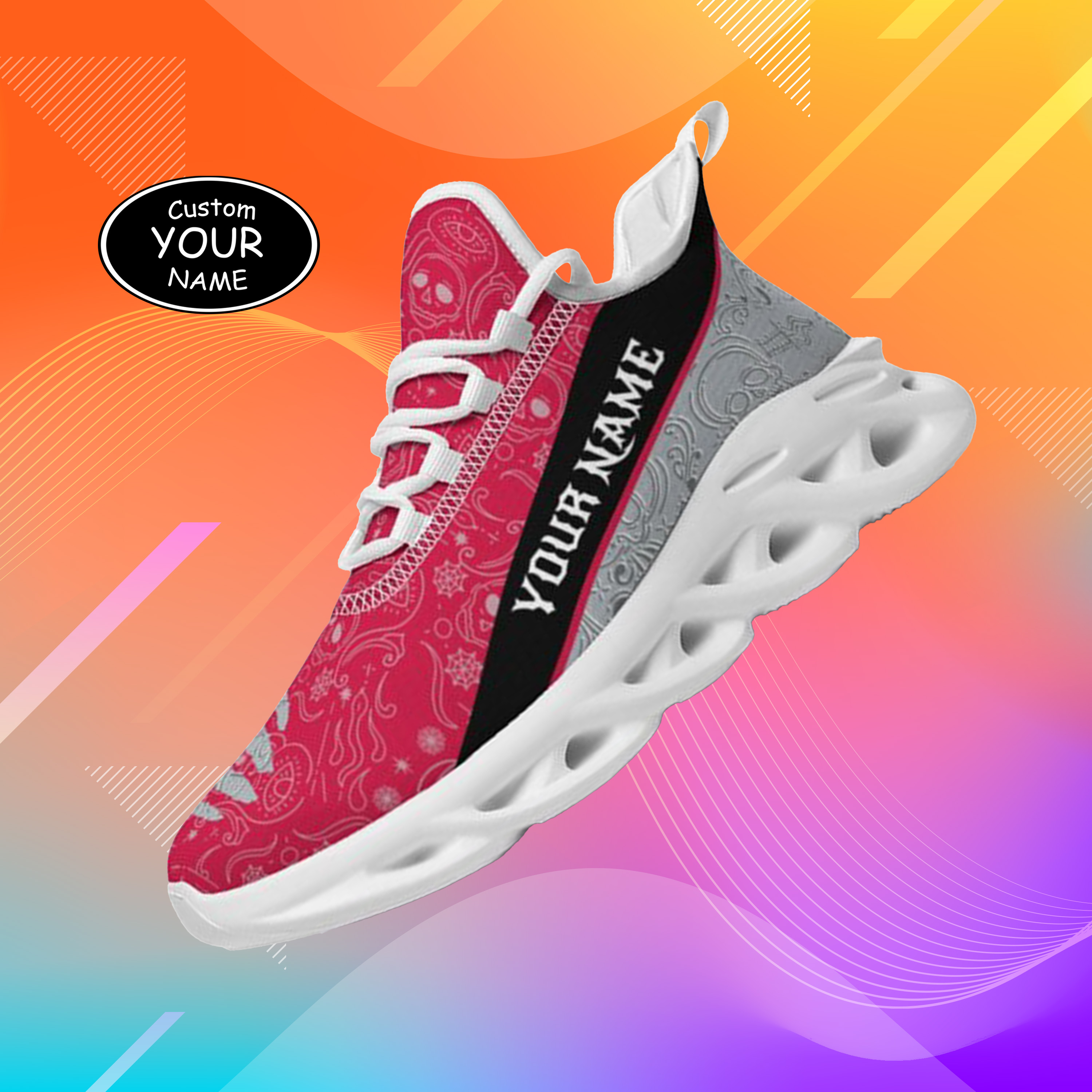 Max Sowl-25-yy-Columbus-3-2, Personalized Ohio State Buckeyes Custom Max Sowl Shoes, Patriotic Running Sneakers, Custom Comfortable Walking Shoes