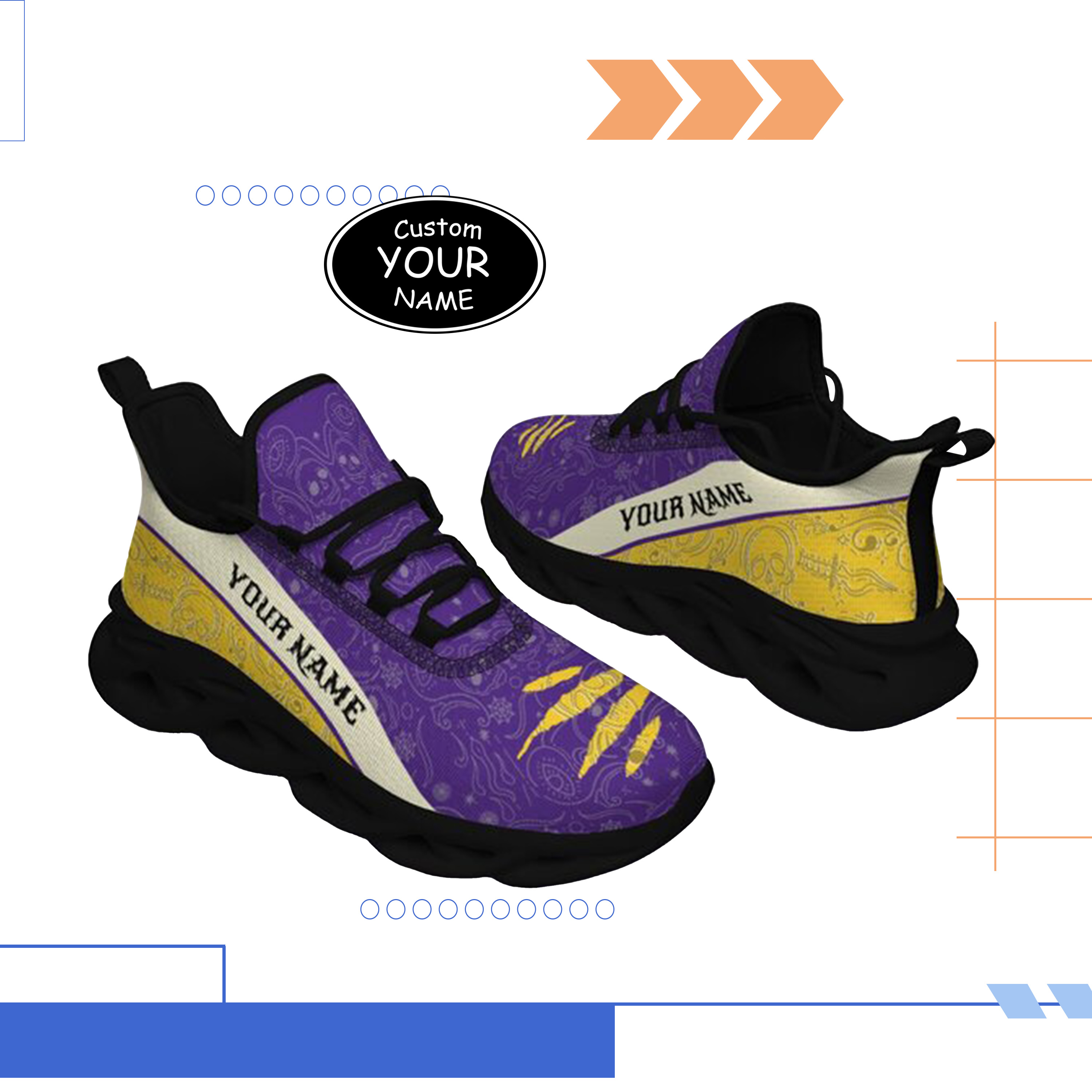 Max Sowl-25-yy-Baton Rouge-6-2, Personalized LSU Tigers Custom Max Sowl Shoes, Patriotic Running Sneakers, Custom Comfortable Walking Shoes