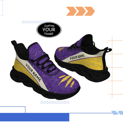 Max Sowl-25-yy-Baton Rouge-6-2, Personalized LSU Tigers Custom Max Sowl Shoes, Patriotic Running Sneakers, Custom Comfortable Walking Shoes
