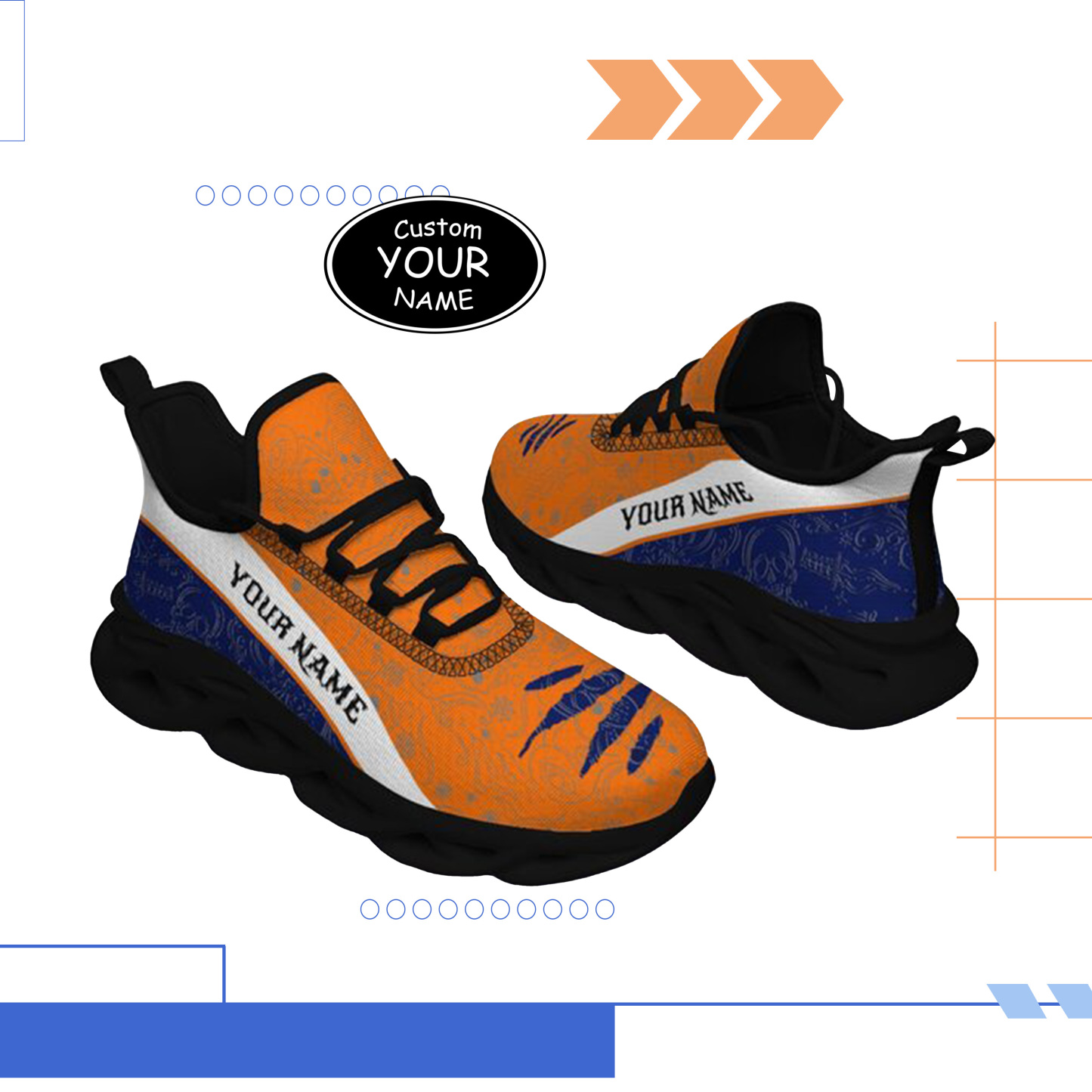 Max Sowl-25-yy-Syracuse-15-2, Personalized Syracuse Orange Custom Max Sowl Shoes, Patriotic Running Sneakers, Custom Comfortable Walking Shoes