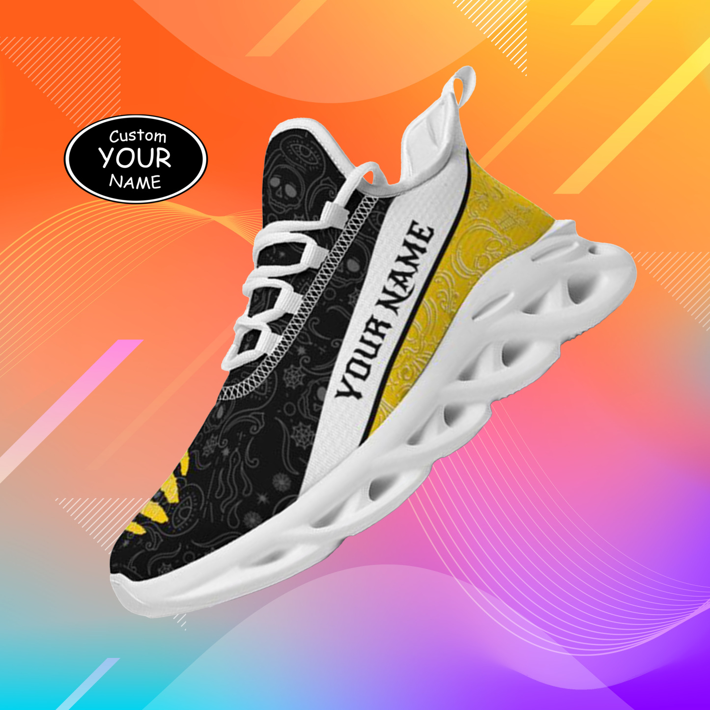 Personalized Iowa Hawkeyes Custom Max Sowl Shoes, Patriotic Running Sneakers, Custom Comfortable Walking Shoes