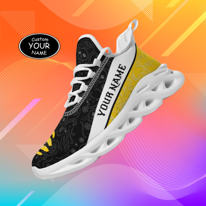 Personalized Iowa Hawkeyes Custom Max Sowl Shoes, Patriotic Running Sneakers, Custom Comfortable Walking Shoes