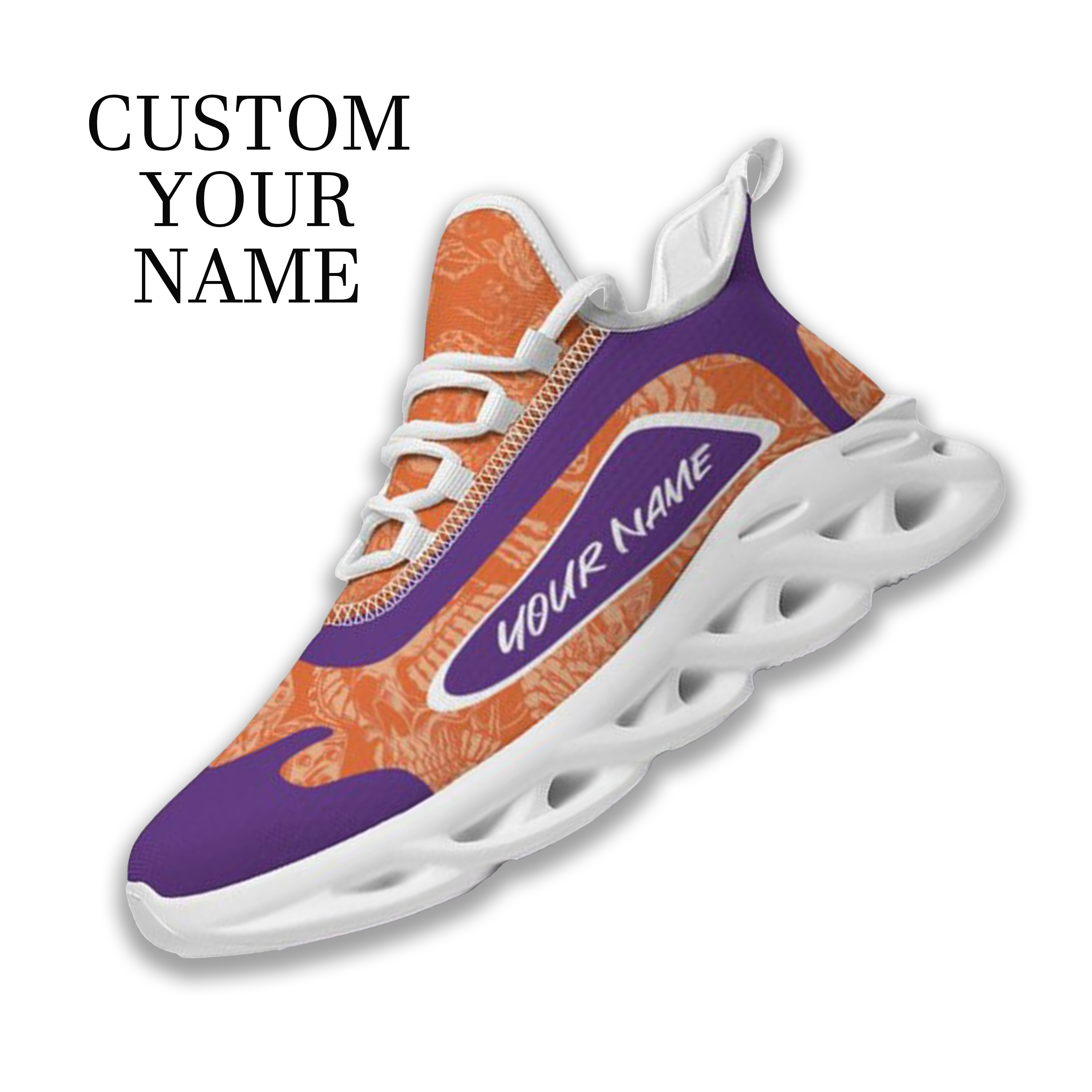 Max Sowl-25-cy-Clemson-1-3, Personalized Clemson Tigers Custom Max Sowl Shoes, Patriotic Running Sneakers, Custom Comfortable Walking Shoes