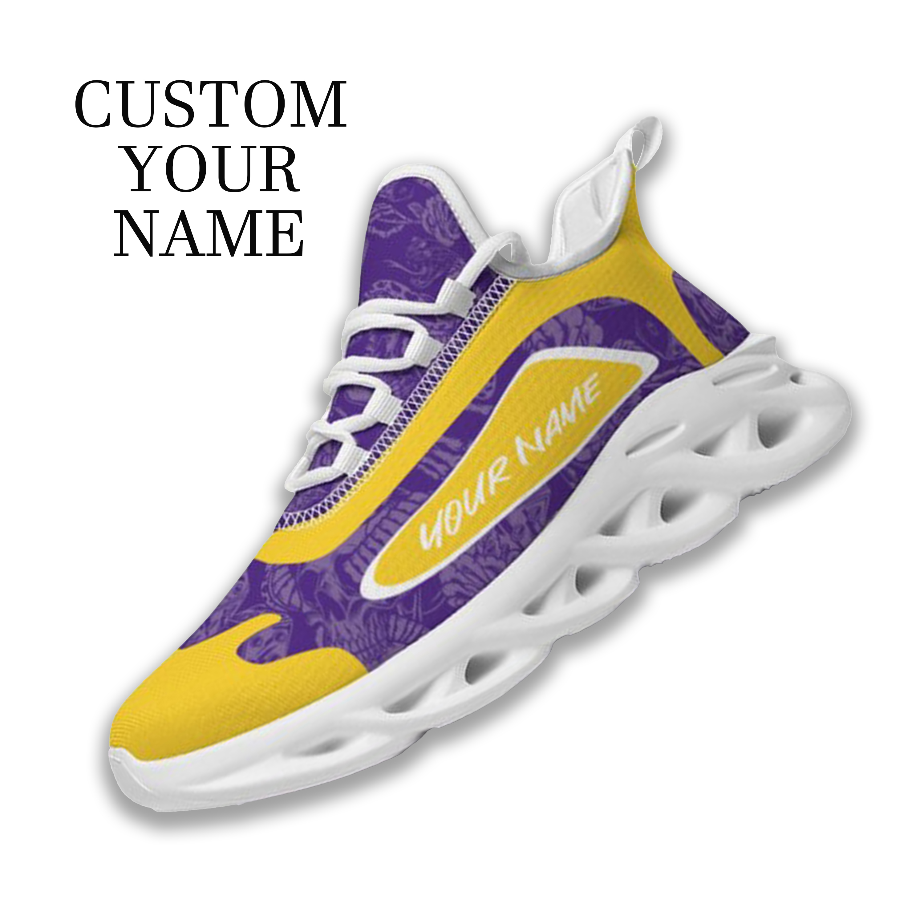Max Sowl-25-cy-Baton Rouge-6-3, Personalized LSU Tigers Custom Max Sowl Shoes, Patriotic Running Sneakers, Custom Comfortable Walking Shoes