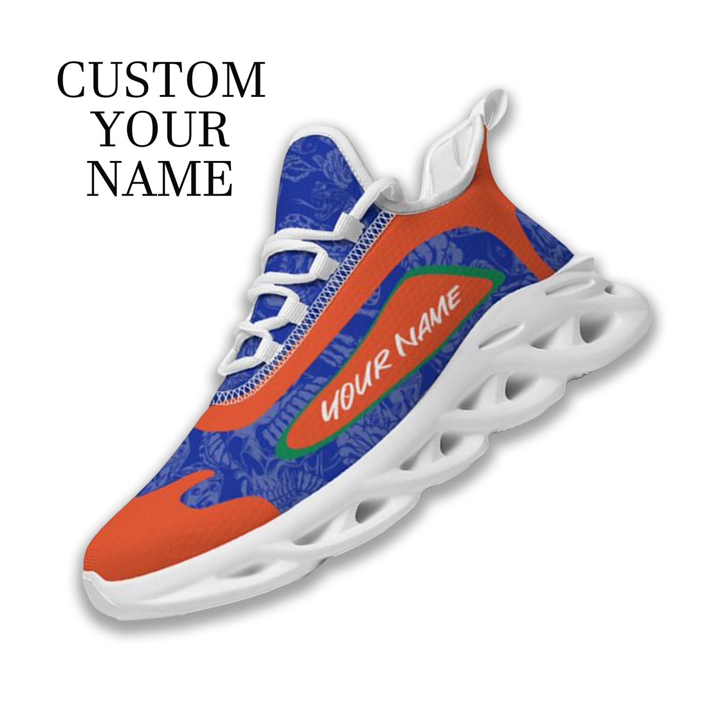 Max Sowl-25-cy-Gainesville-7-3, Personalized Florida Gators Custom Max Sowl Shoes, Patriotic Running Sneakers, Custom Comfortable Walking Shoes