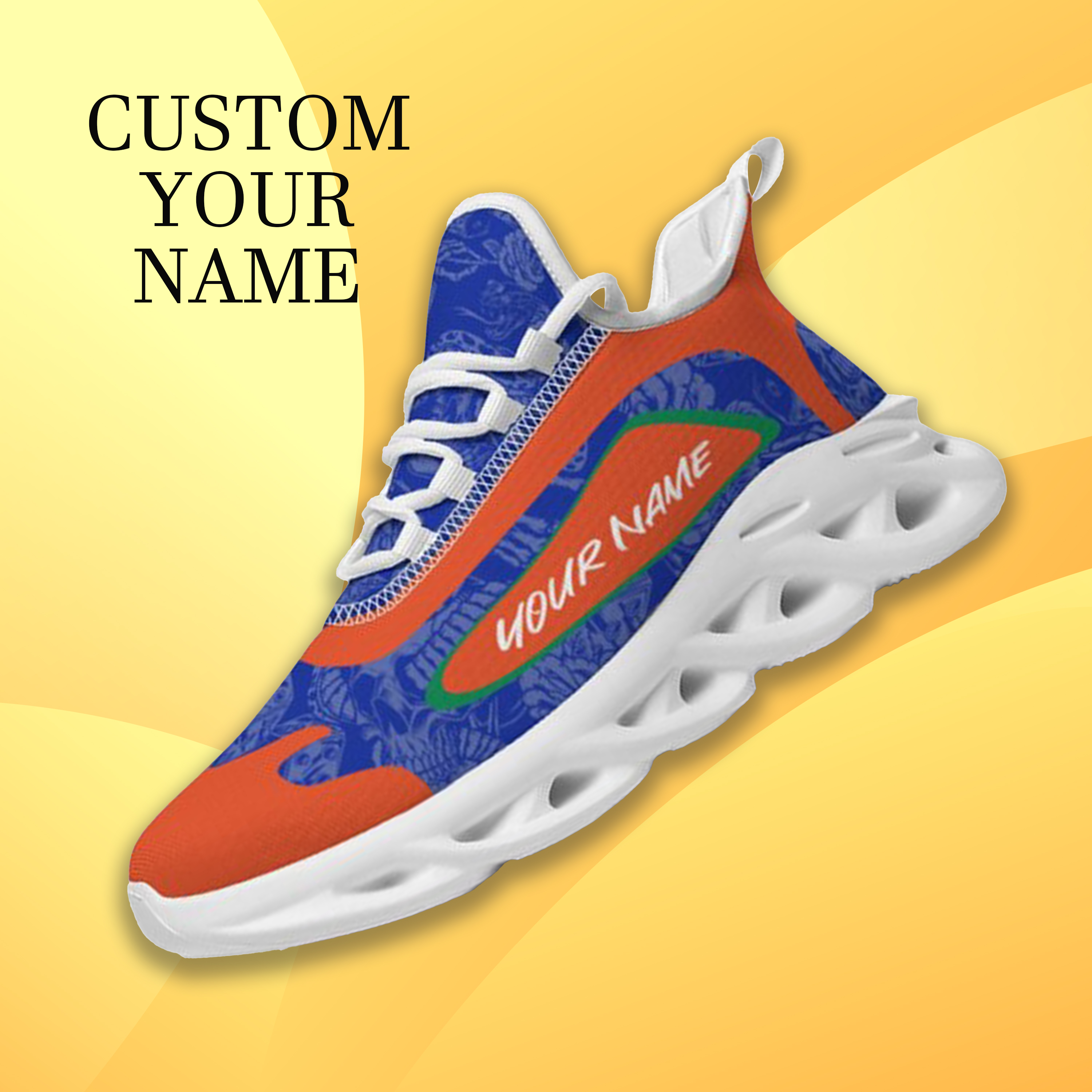 Max Sowl-25-cy-Gainesville-7-3, Personalized Florida Gators Custom Max Sowl Shoes, Patriotic Running Sneakers, Custom Comfortable Walking Shoes