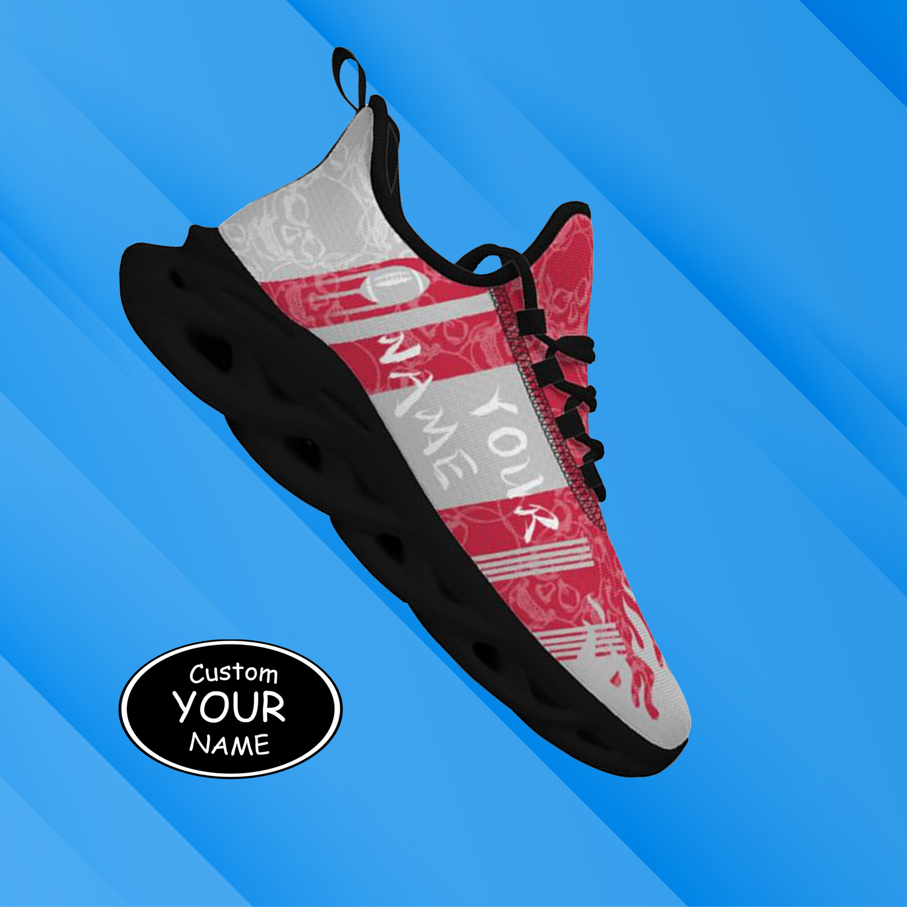 Max Sowl-25-yy-Tuscaloosa-2-3, Personalized Alabama Crimson Tide Custom Max Sowl Shoes, Patriotic Running Sneakers, Custom Comfortable Walking Shoes