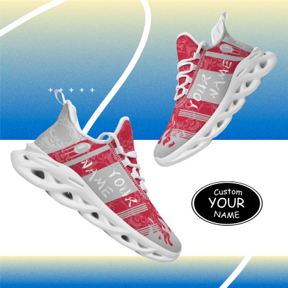 Personalized Alabama Crimson Tide Custom Max Sowl Shoes, Patriotic Running Sneakers, Custom Comfortable Walking Shoes