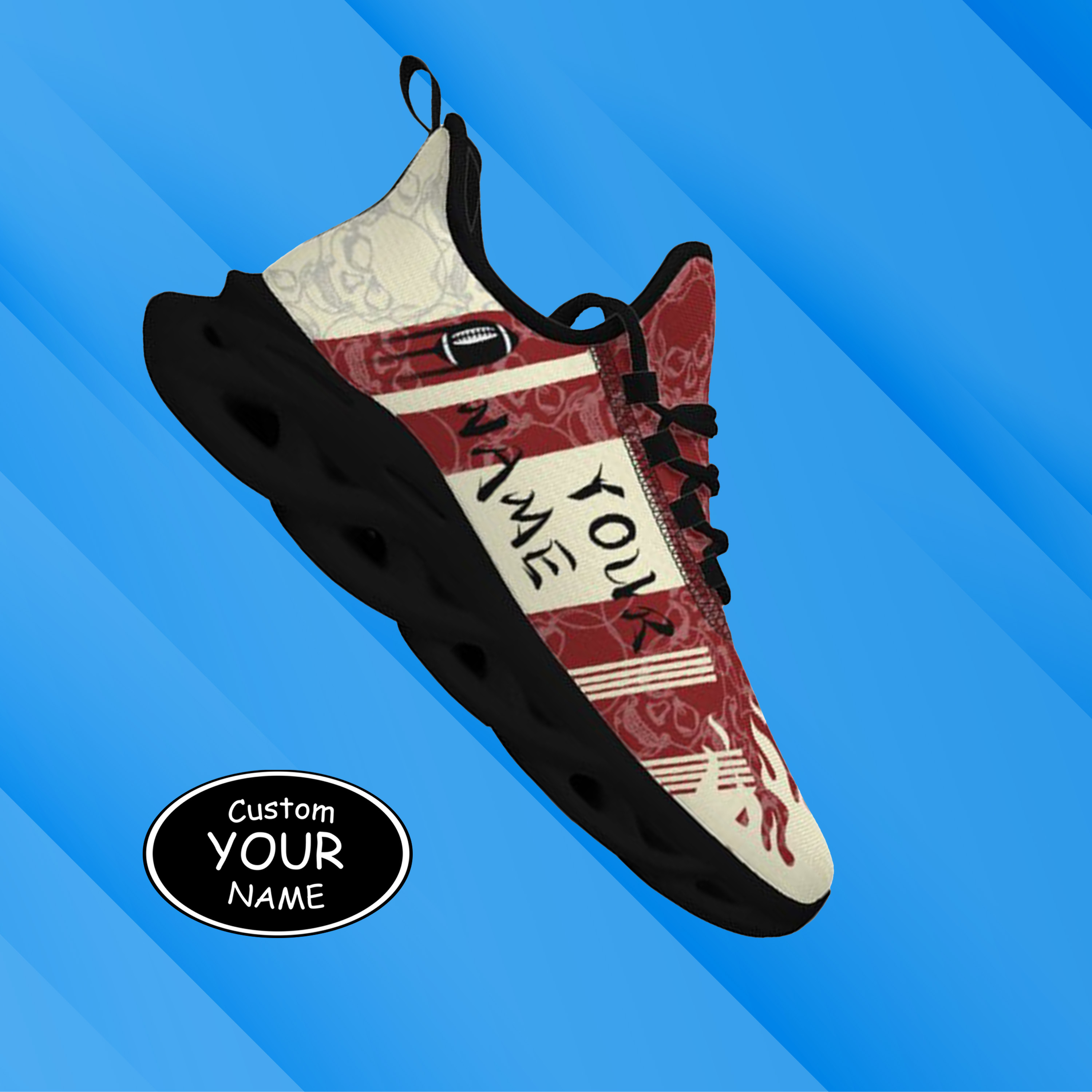 Max Sowl-25-yy-Norman-4-3, Personalized Oklahoma Sooners Custom Max Sowl Shoes, Patriotic Running Sneakers, Custom Comfortable Walking Shoes