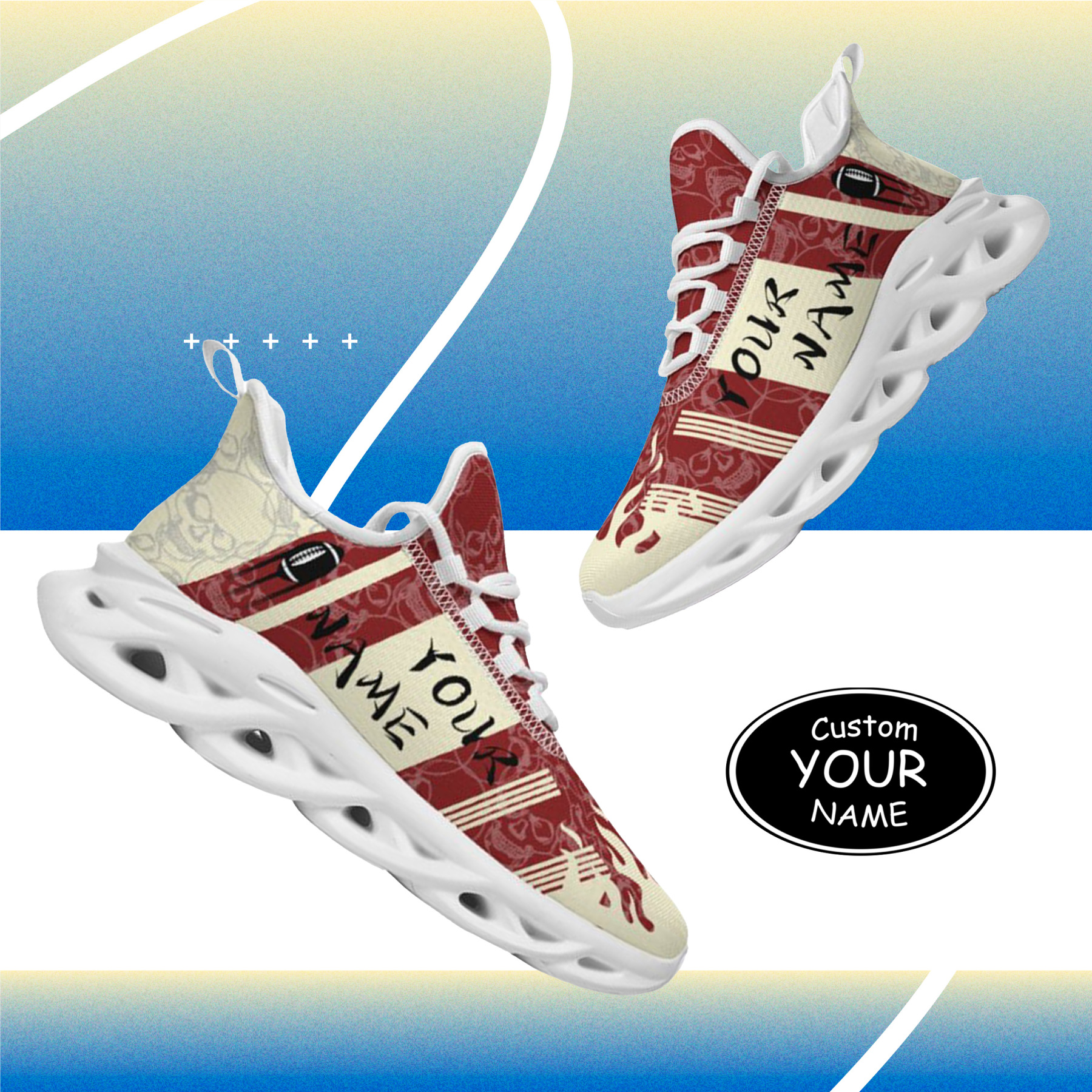 Personalized Oklahoma Sooners Custom Max Sowl Shoes, Patriotic Running Sneakers, Custom Comfortable Walking Shoes