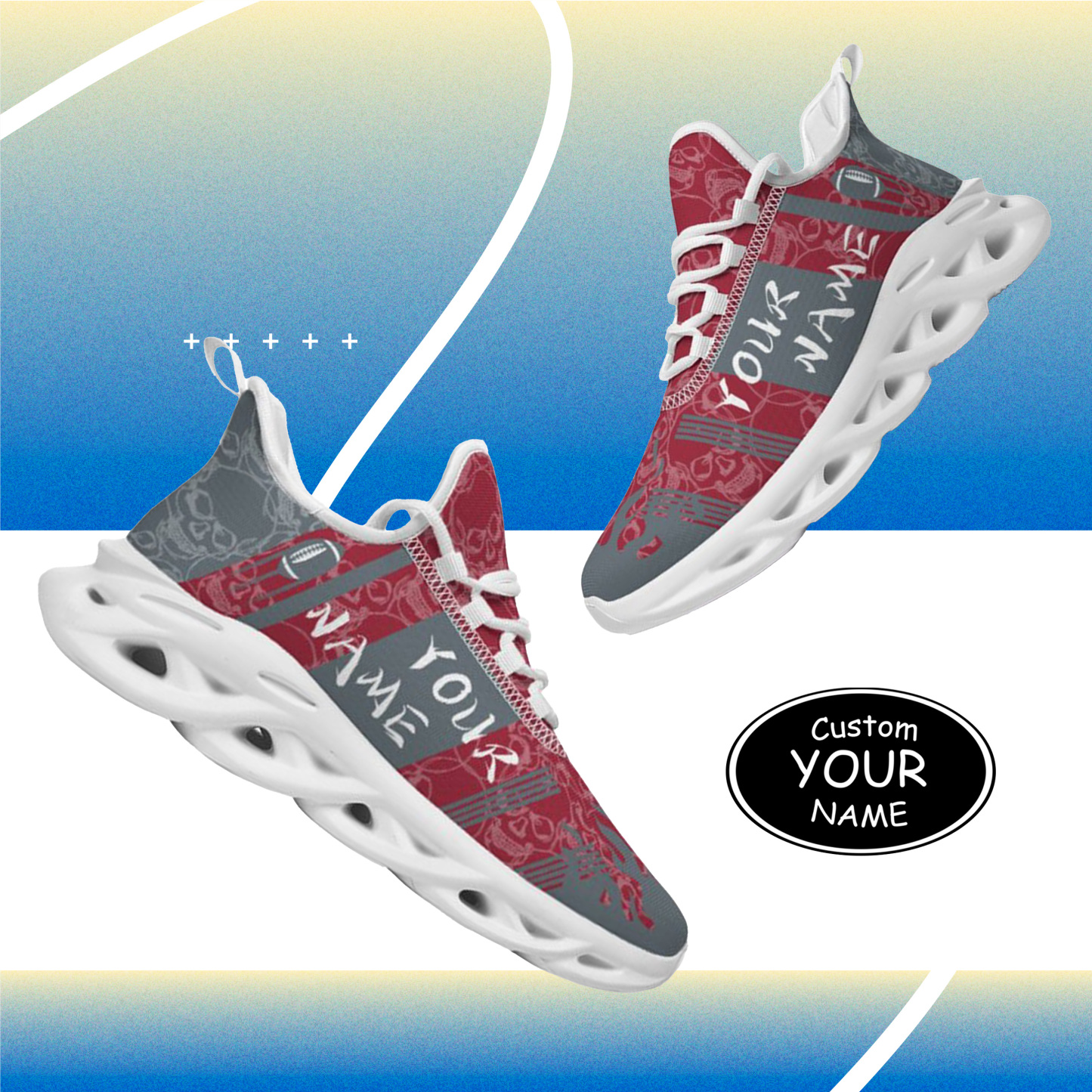 Personalized Washington State Cougars Custom Max Sowl Shoes, Patriotic Running Sneakers, Custom Comfortable Walking Shoes