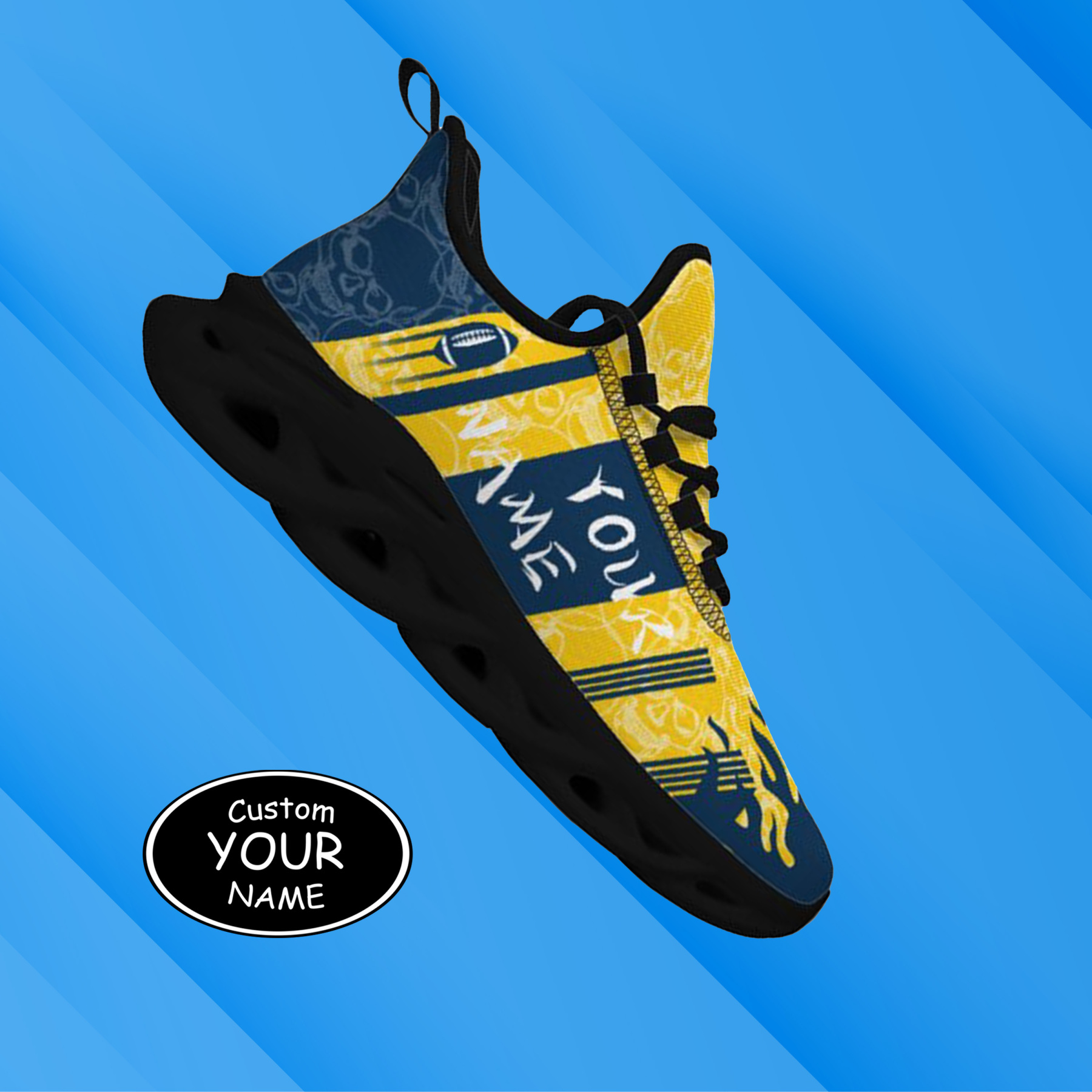 Max Sowl-25-yy-Ann Arbor-14-3, Personalized Michigan Wolverines Custom Max Sowl Shoes, Patriotic Running Sneakers, Custom Comfortable Walking Shoes