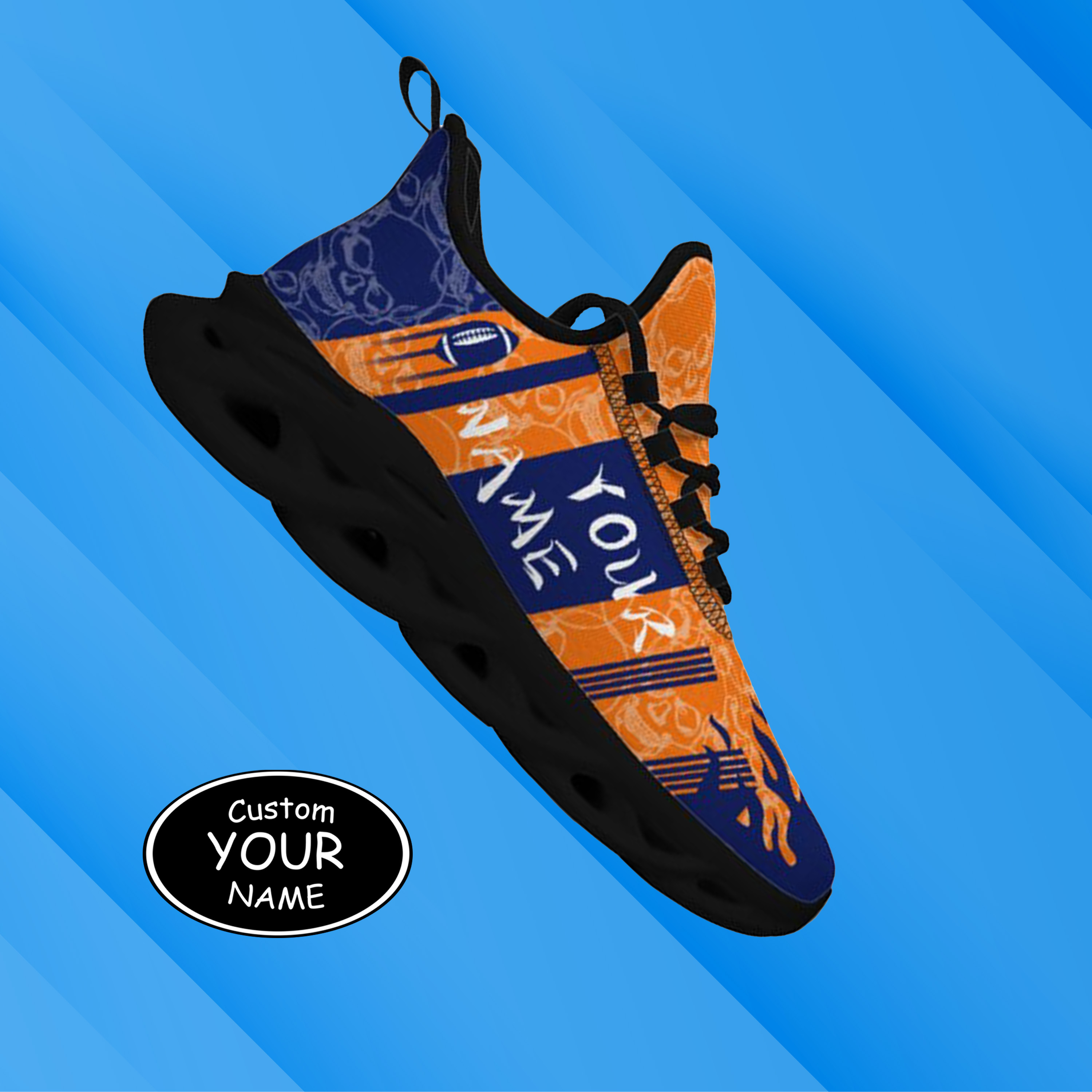 Max Sowl-25-yy-Syracuse-15-3, Personalized Syracuse Orange Custom Max Sowl Shoes, Patriotic Running Sneakers, Custom Comfortable Walking Shoes