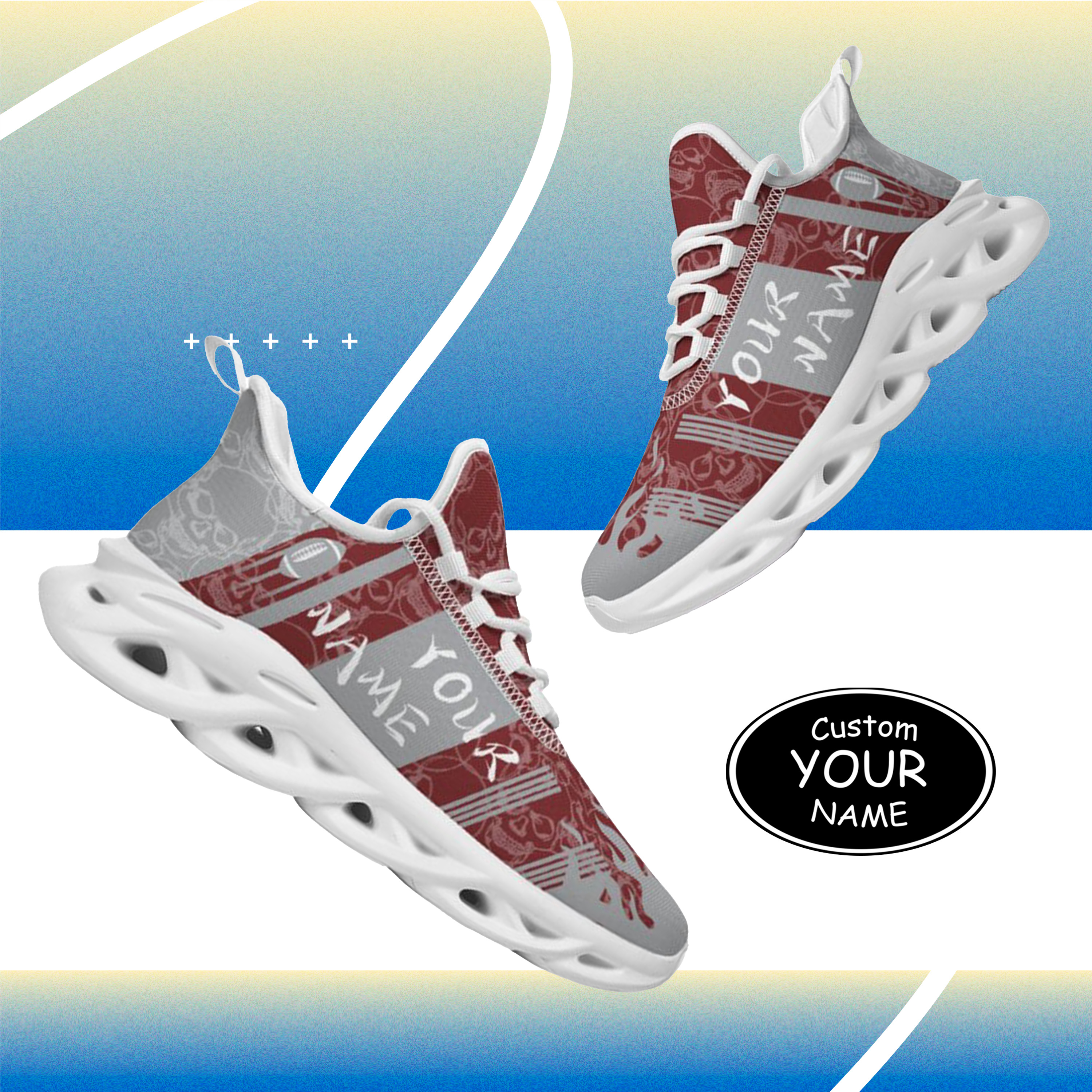 Max Sowl-25-yy-College Station-16-3, Personalized Texas A&M Aggies Custom Max Sowl Shoes, Patriotic Running Sneakers, Custom Comfortable Walking Shoes