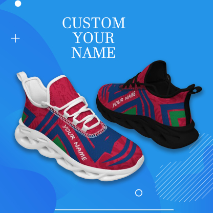 Personalized Fresno State Bulldogs Custom Max Sowl Shoes, Personalized Sport Footwear, Custom Color-Blocked Running Shoes