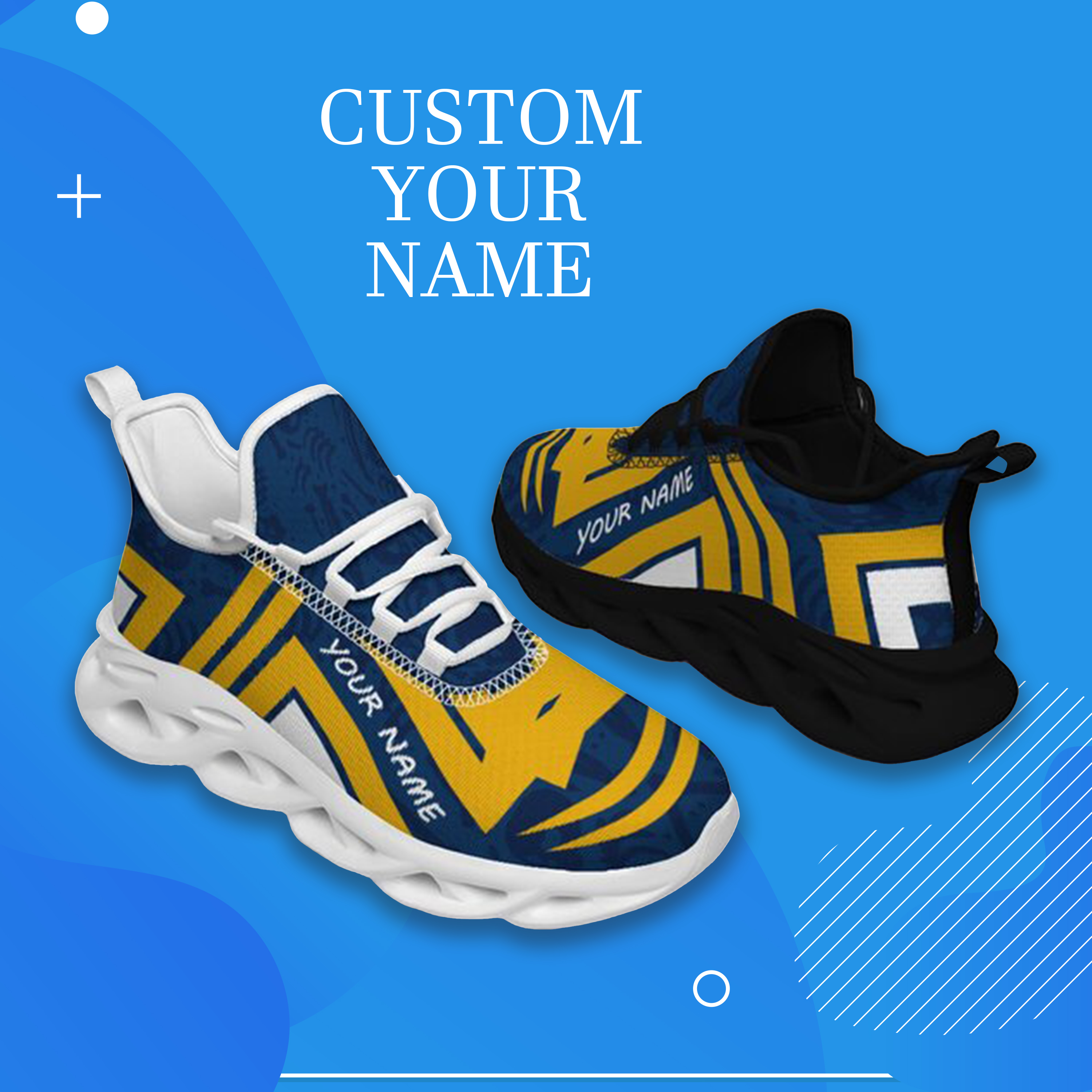 Max Sowl-25-cy-Morgantown-20-4, Personalized West Virginia Mountaineers Custom Max Sowl Shoes, Personalized Sport Footwear, Custom Color-Blocked Running Shoes