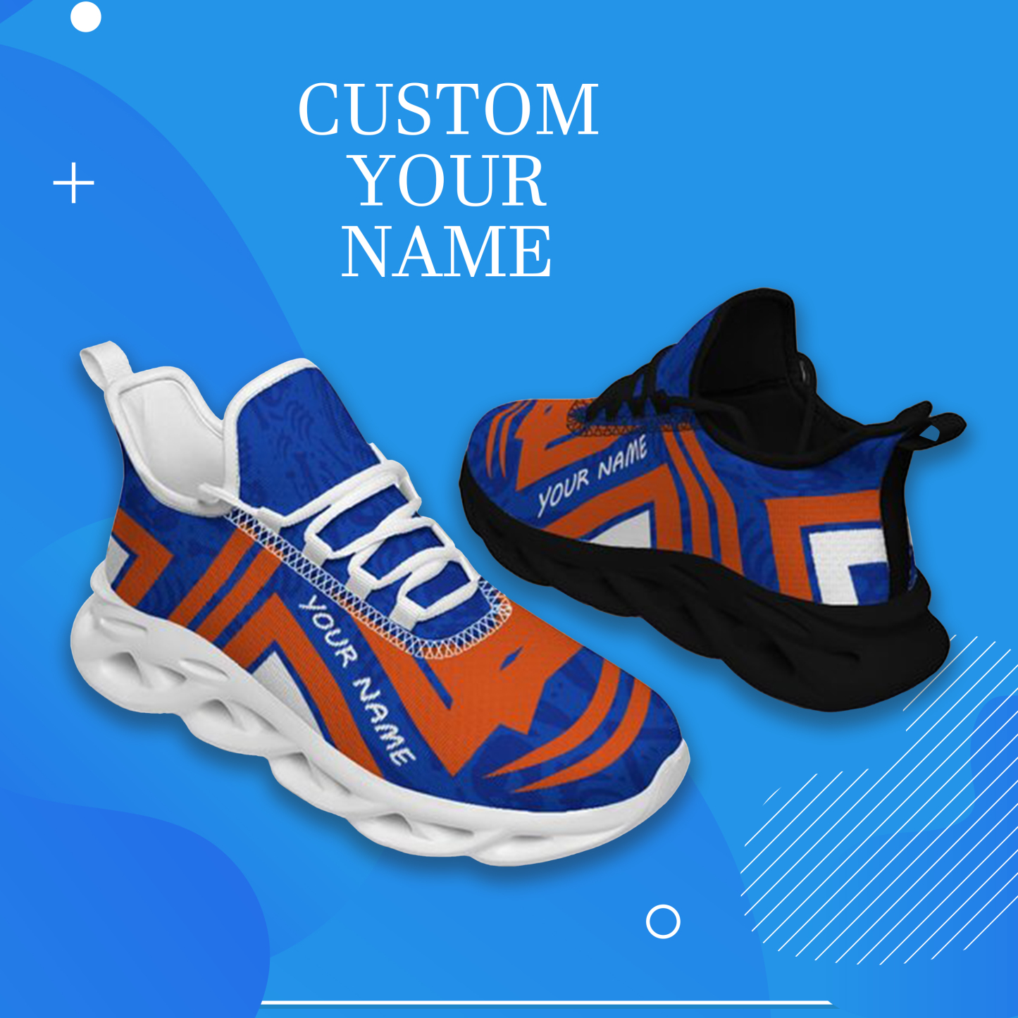 Personalized Boise State Broncos Custom Max Sowl Shoes, Personalized Sport Footwear, Custom Color-Blocked Running Shoes