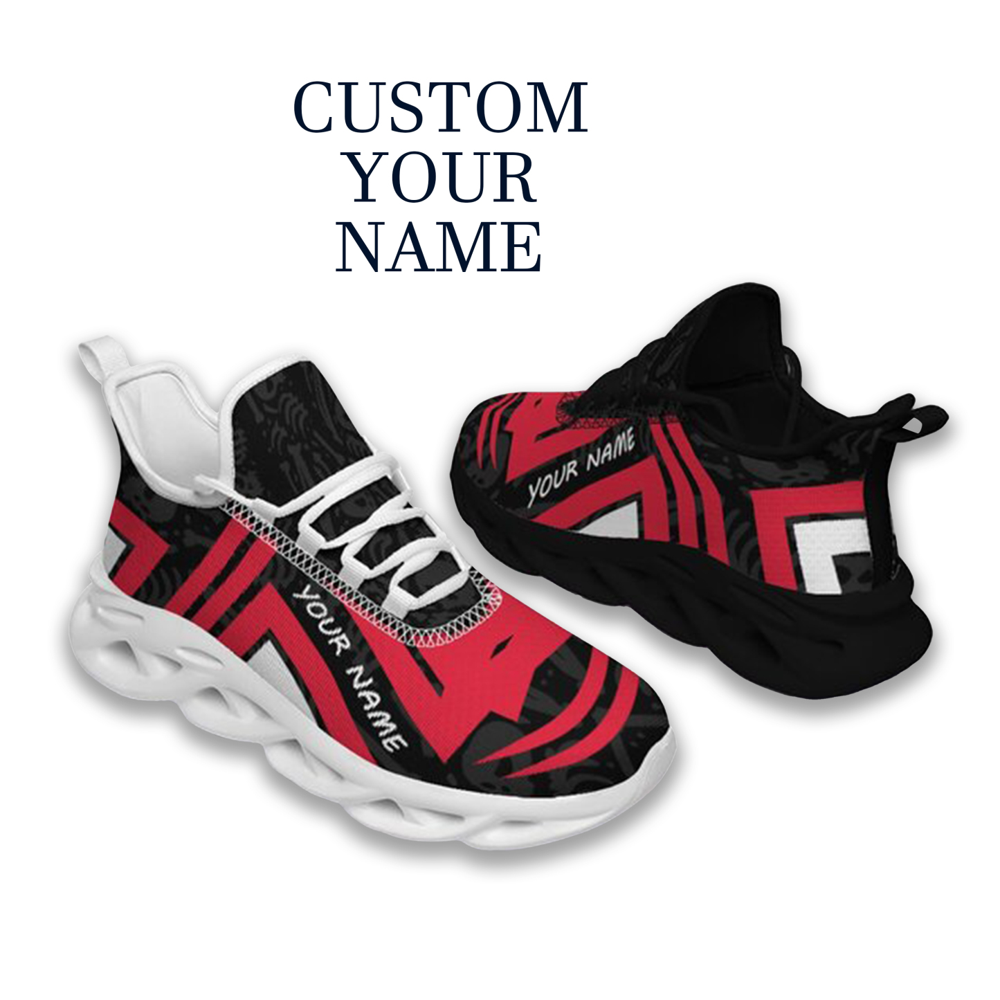 Max Sowl-25-cy-Cincinnati-24-4, Personalized Cincinnati Bearcats Custom Max Sowl Shoes, Personalized Sport Footwear, Custom Color-Blocked Running Shoes