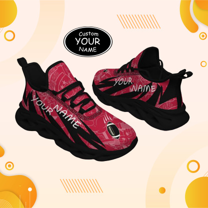 Max Sowl-25-yy-Athens-8-4, Personalized Georgia Bulldogs Custom Max Sowl Shoes, Personalized Sport Footwear, Custom Color-Blocked Running Shoes