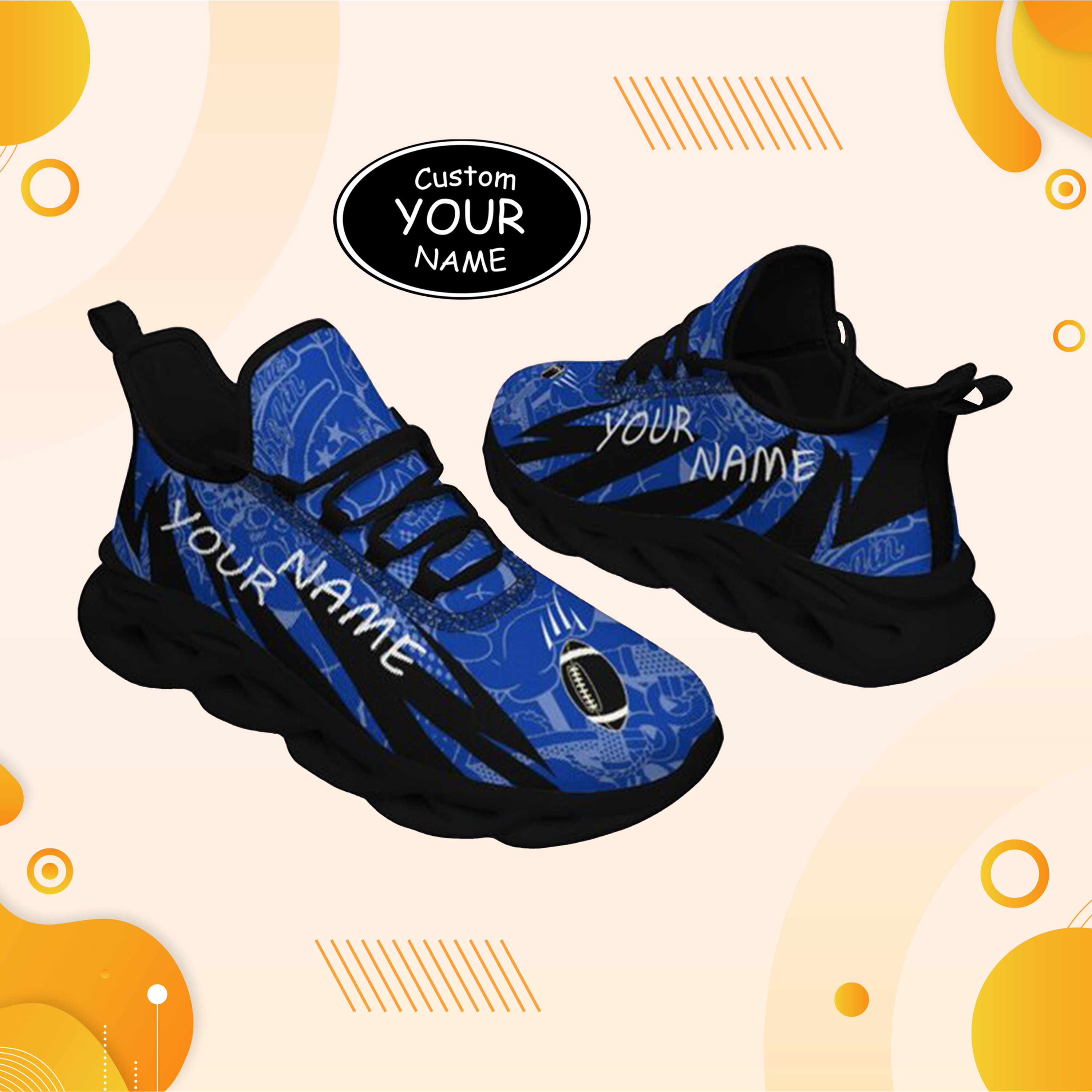 Max Sowl-25-yy-Lexington-12-4, Personalized Kentucky Wildcats Custom Max Sowl Shoes, Personalized Sport Footwear, Custom Color-Blocked Running Shoes