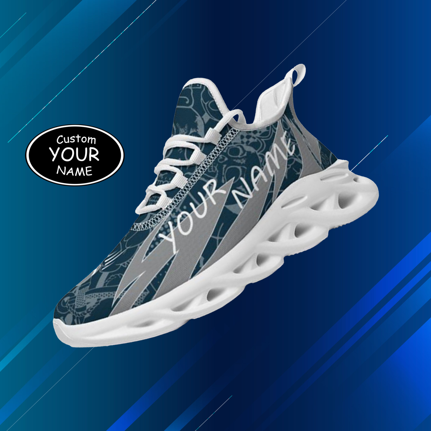 Personalized Utah State Aggies Custom Max Sowl Shoes, Personalized Sport Footwear, Custom Color-Blocked Running Shoes