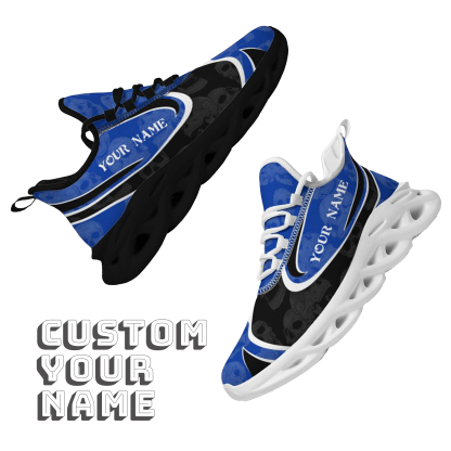 Max Sowl-25-cy-Lexington-12-5, Personalized Kentucky Wildcats Custom Max Sowl Shoes, Personalized Skull Sport Footwear, Custom Color-Blocked Running Shoes