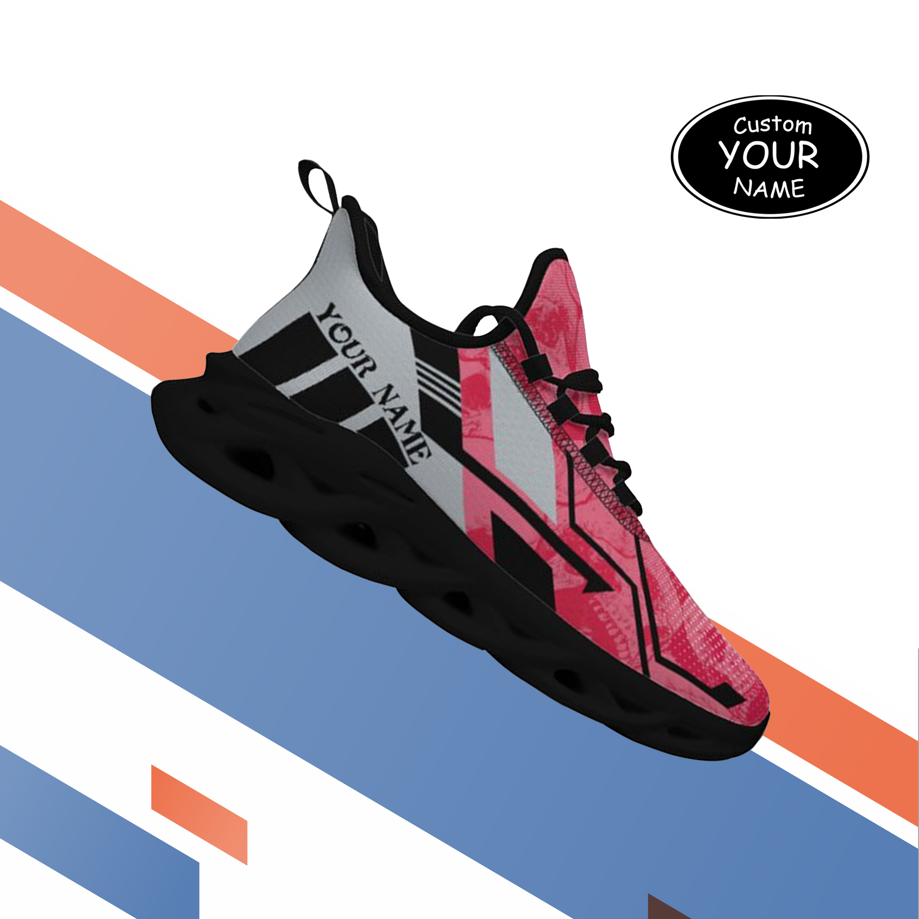 Max Sowl-25-yy-Columbus-3-5, Personalized Ohio State Buckeyes Custom Max Sowl Shoes, Personalized Skull Sport Footwear, Custom Color-Blocked Running Shoes