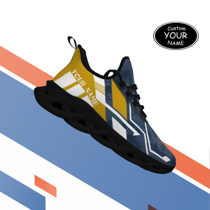 Max Sowl-25-yy-South Bend-5-5, Personalized Notre Dame Fighting Irish Custom Max Sowl Shoes, Personalized Skull Sport Footwear, Custom Color-Blocked Running Shoes