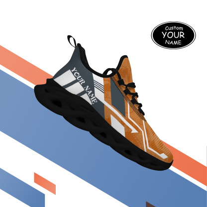 Max Sowl-25-yy-Austin-9-5, Personalized Texas Longhorns Custom Max Sowl Shoes, Personalized Skull Sport Footwear, Custom Color-Blocked Running Shoes