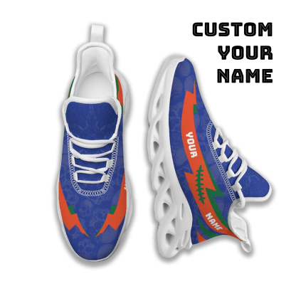 Max Sowl-25-cy-Gainesville-7-6, Personalized Florida Gators Custom Max Sowl Shoes, Personalized Skull Sport Footwear, Custom Color-Blocked Running Shoes