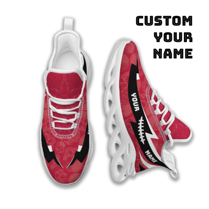 Max Sowl-25-cy-Athens-8-6, Personalized Georgia Bulldogs Custom Max Sowl Shoes, Personalized Skull Sport Footwear, Custom Color-Blocked Running Shoes